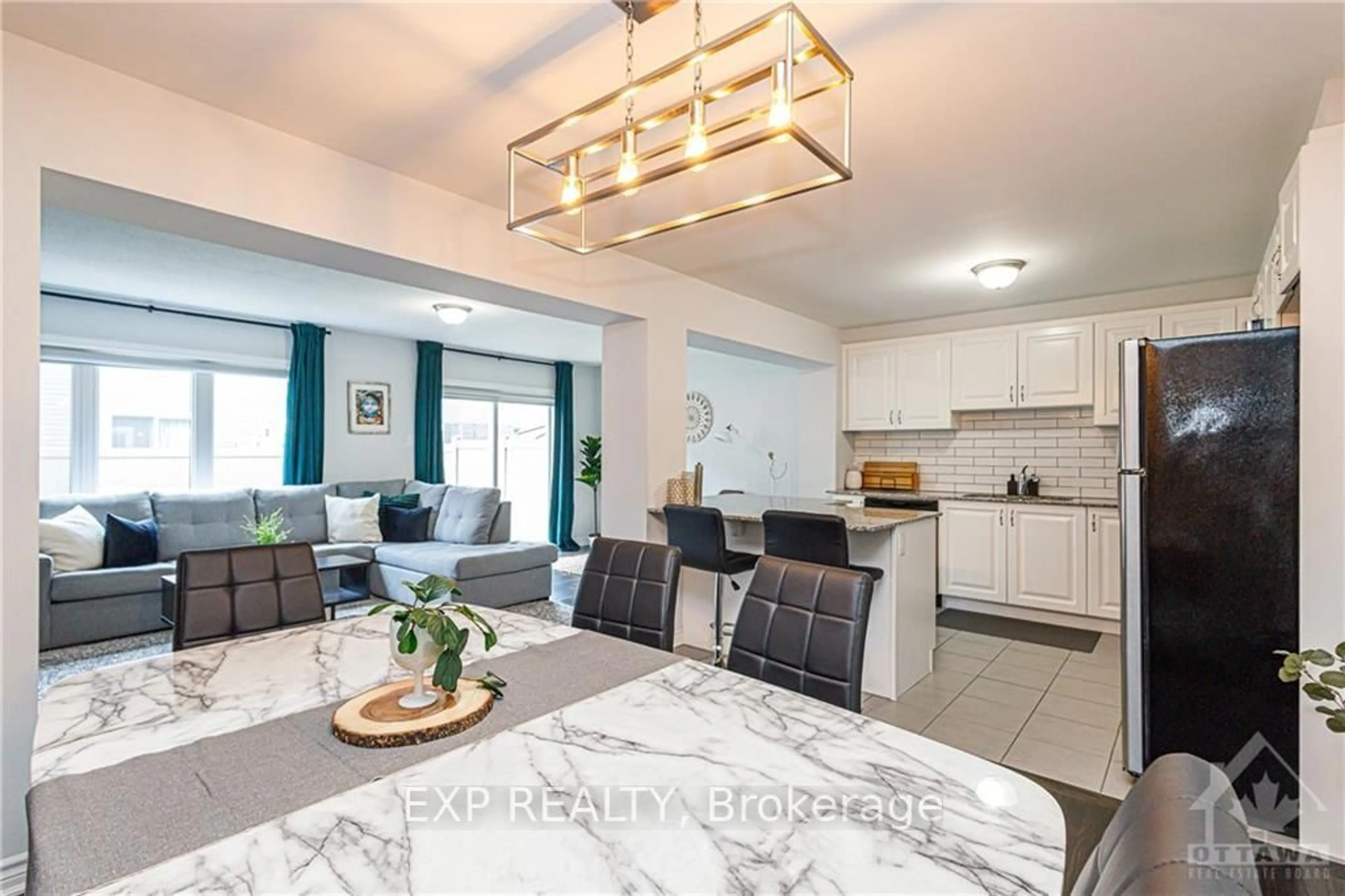 Open concept kitchen, ceramic/tile floor for 3566 RIVER RUN Ave, Barrhaven Ontario K2J 6J7