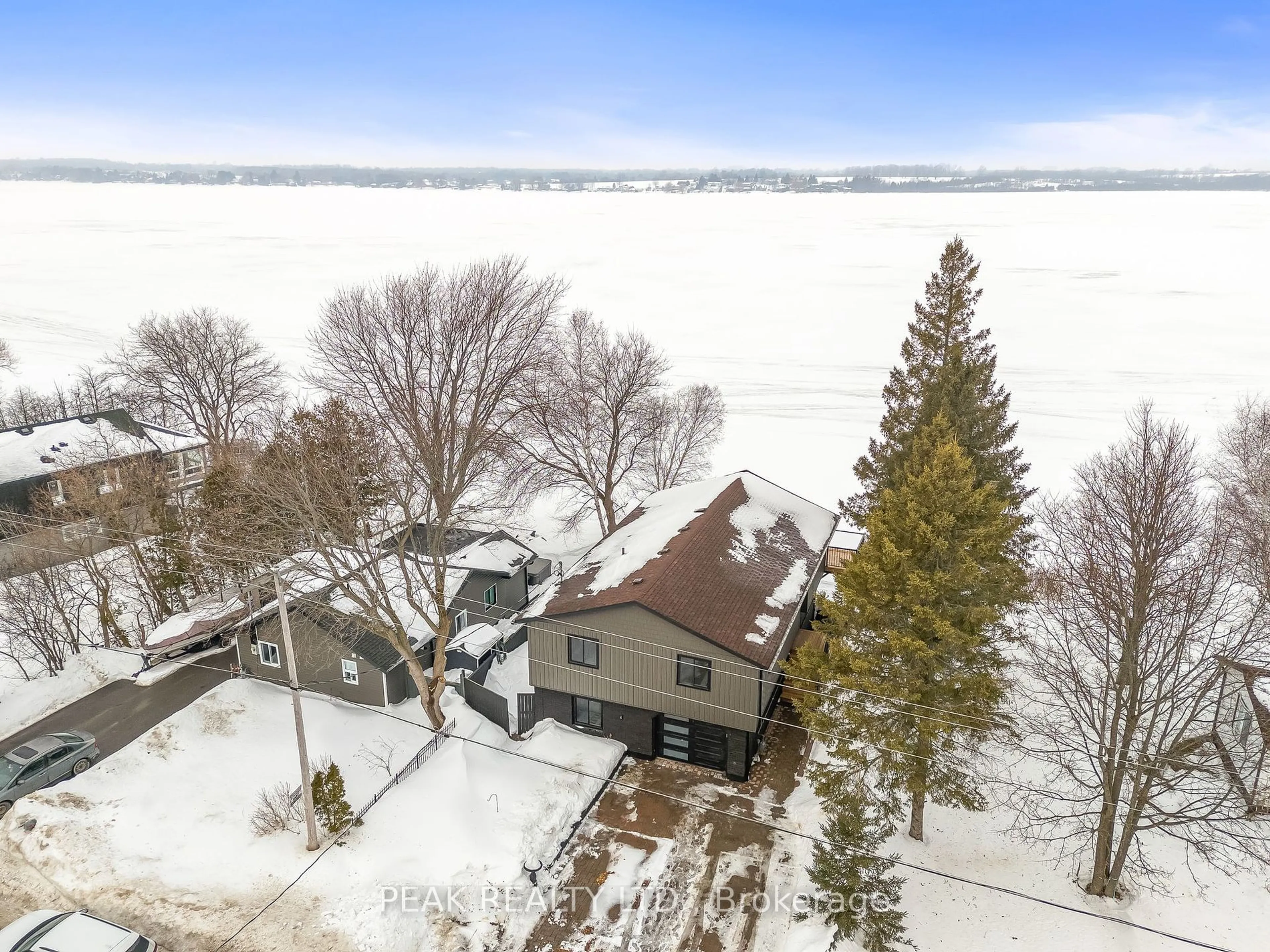 A pic from outside/outdoor area/front of a property/back of a property/a pic from drone, water/lake/river/ocean view for 5 McGill Dr, Kawartha Lakes Ontario L0B 1K0