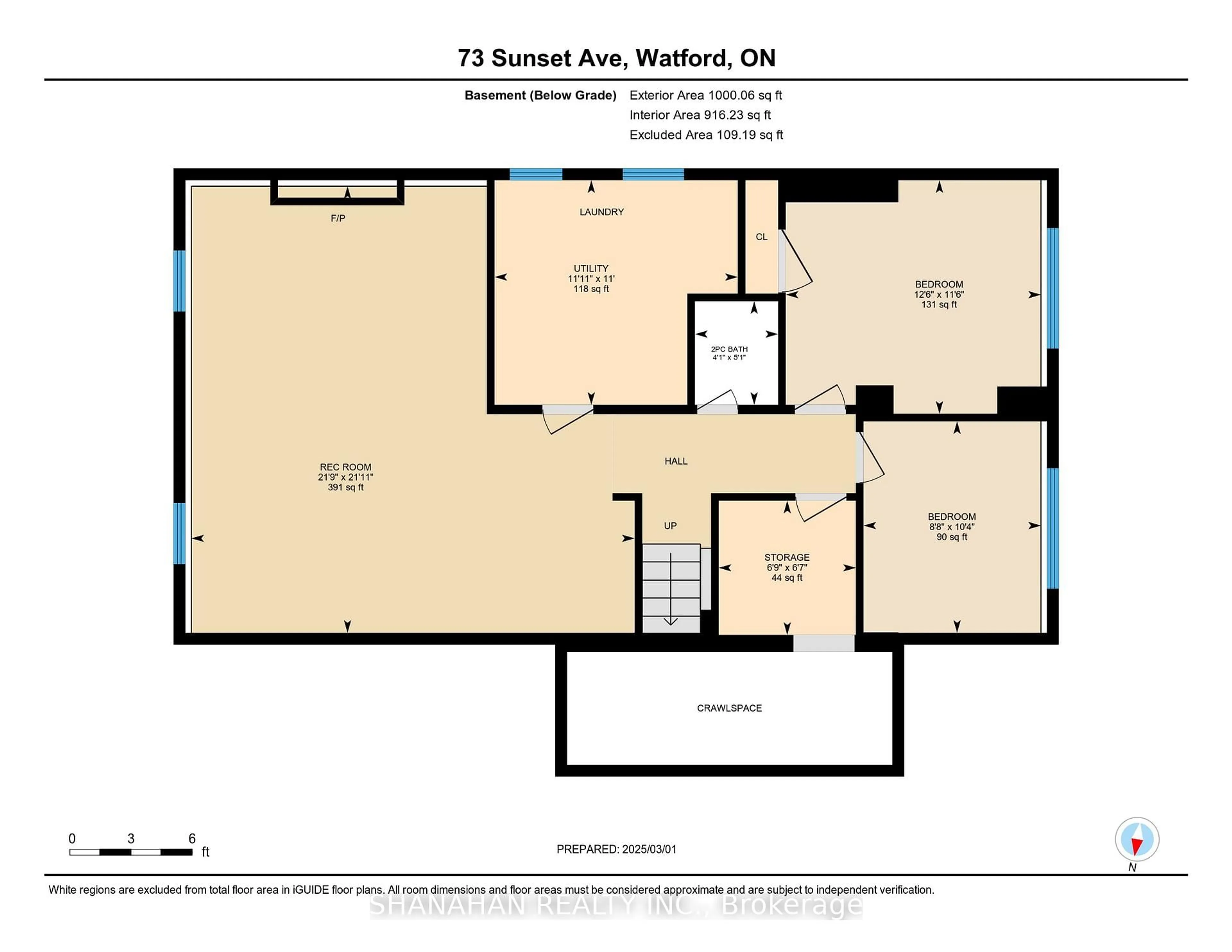 Floor plan for 73 Sunset Ave, Warwick Ontario N0M 2S0