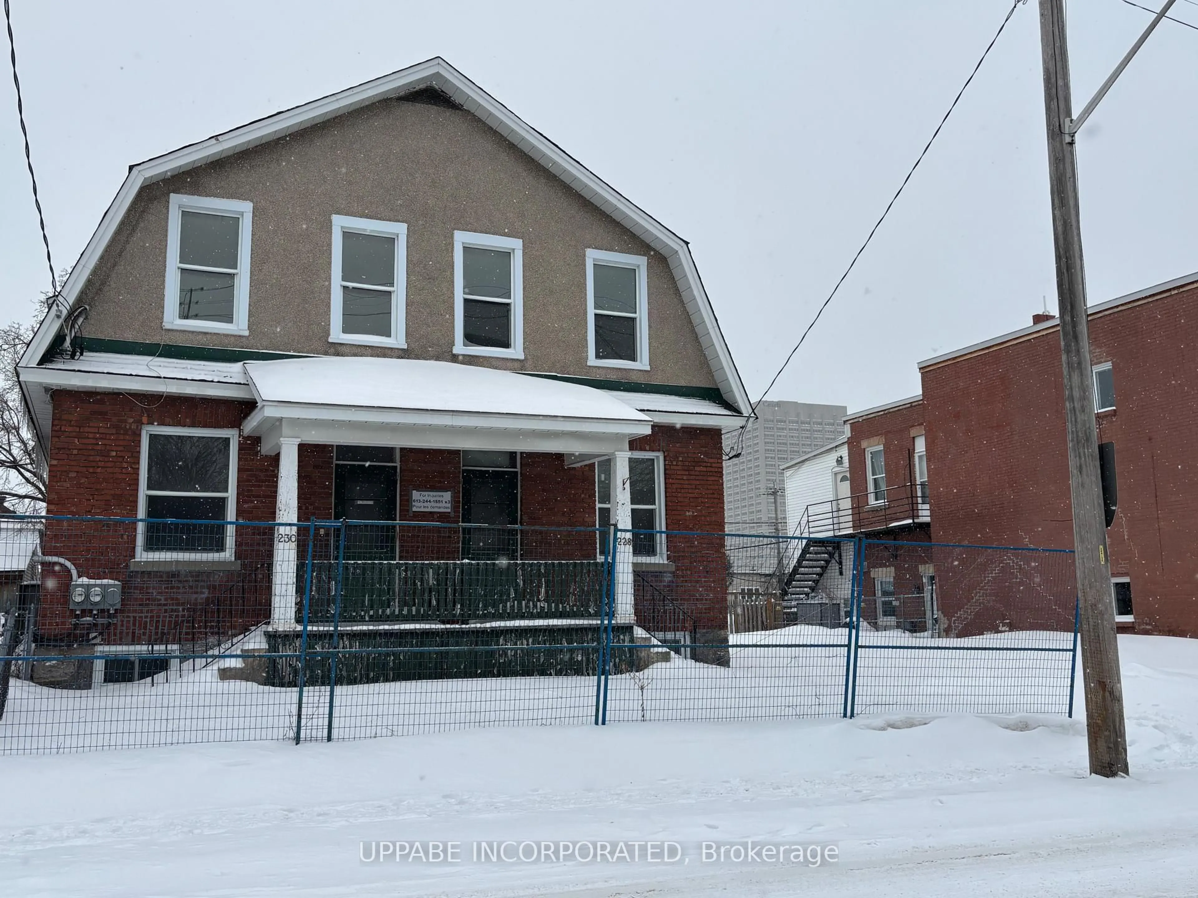 Home with brick exterior material, street for 226-230 Carruthers Ave, West Centre Town Ontario K1Y 1N9