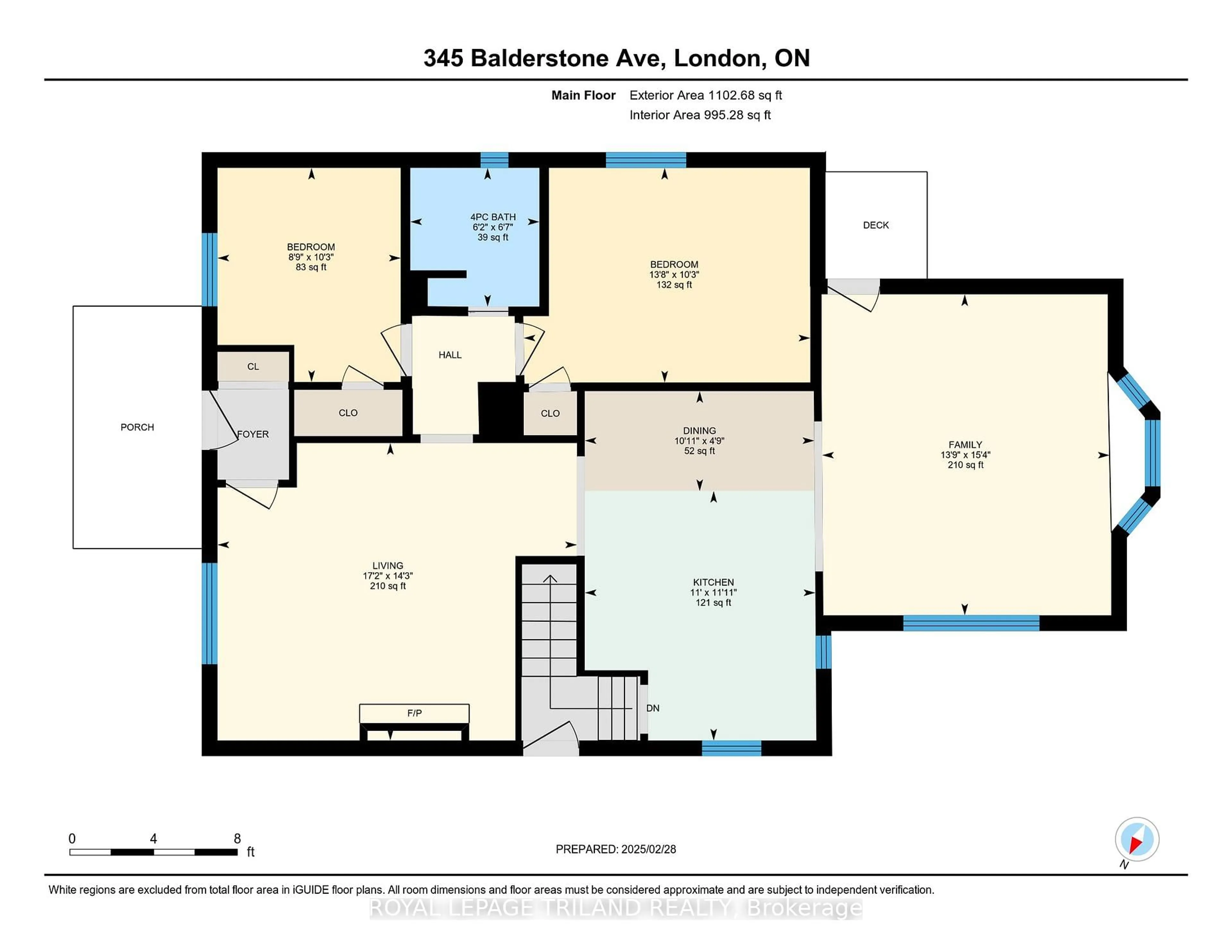 Floor plan for 345 Balderstone Ave, London Ontario N6C 4M3