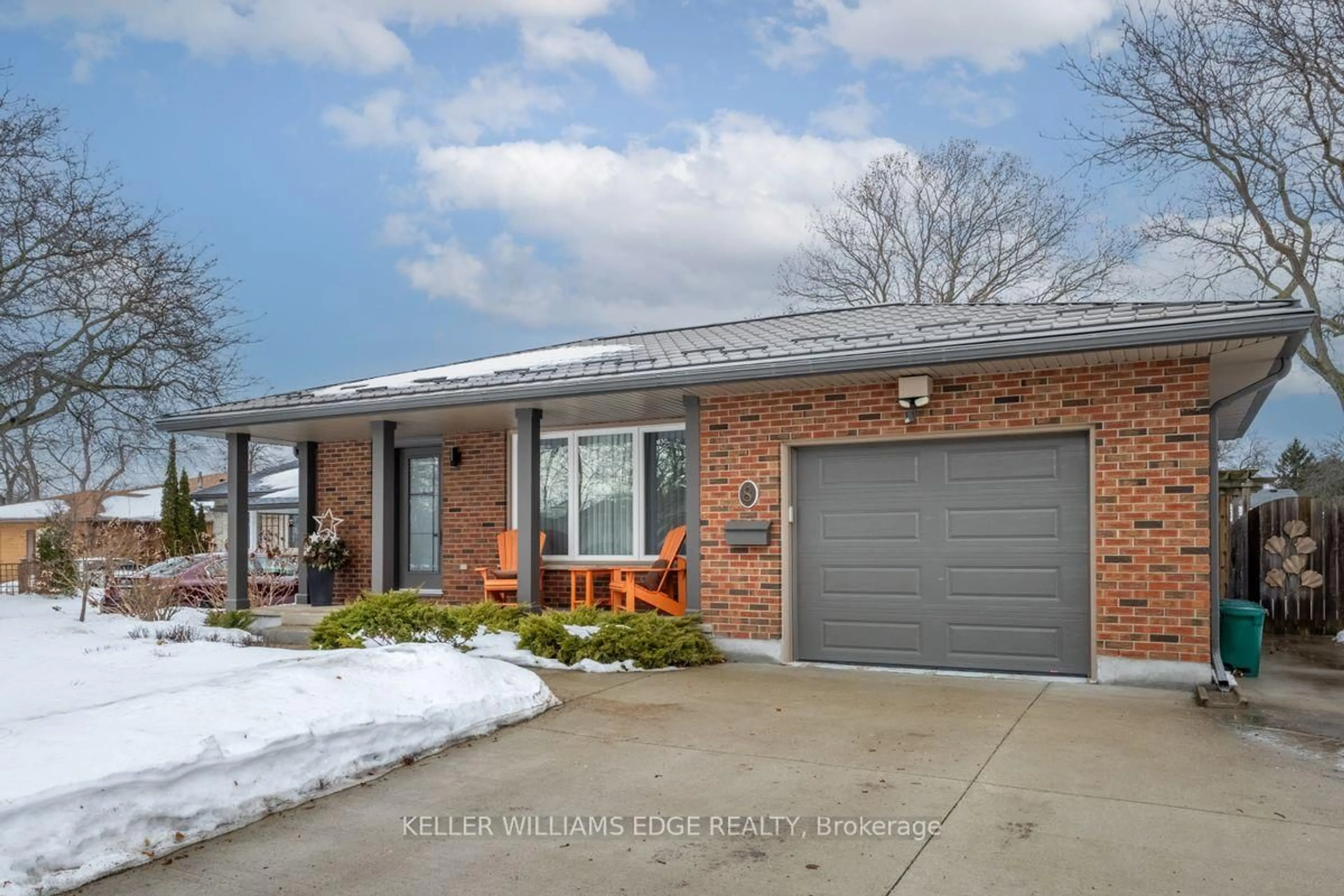 Home with brick exterior material, street for 8 Woodgarden Crt, St. Catharines Ontario L2M 7C9