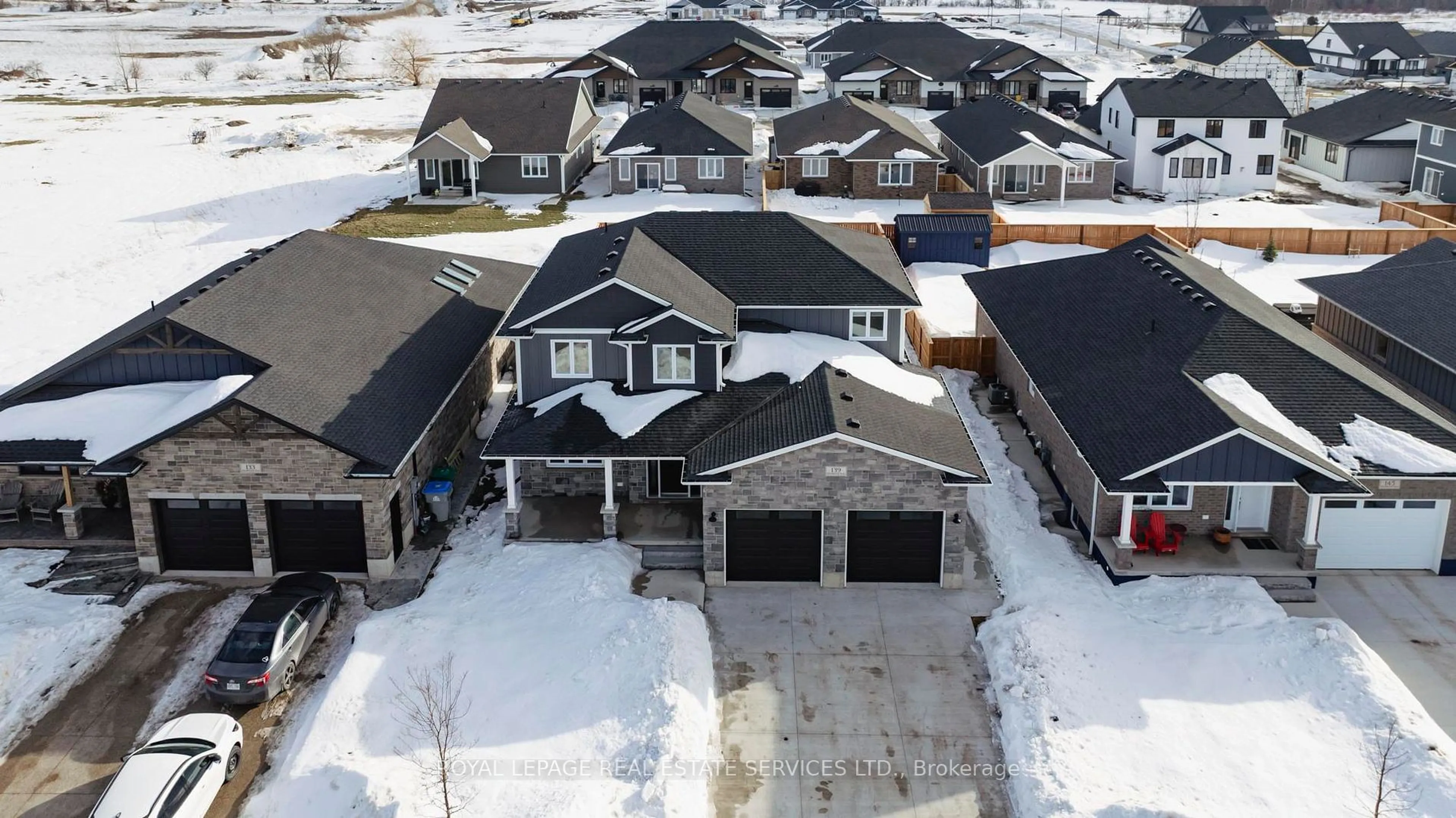 A pic from outside/outdoor area/front of a property/back of a property/a pic from drone, street for 139 Shearwater Tr, Goderich Ontario N7A 0C7