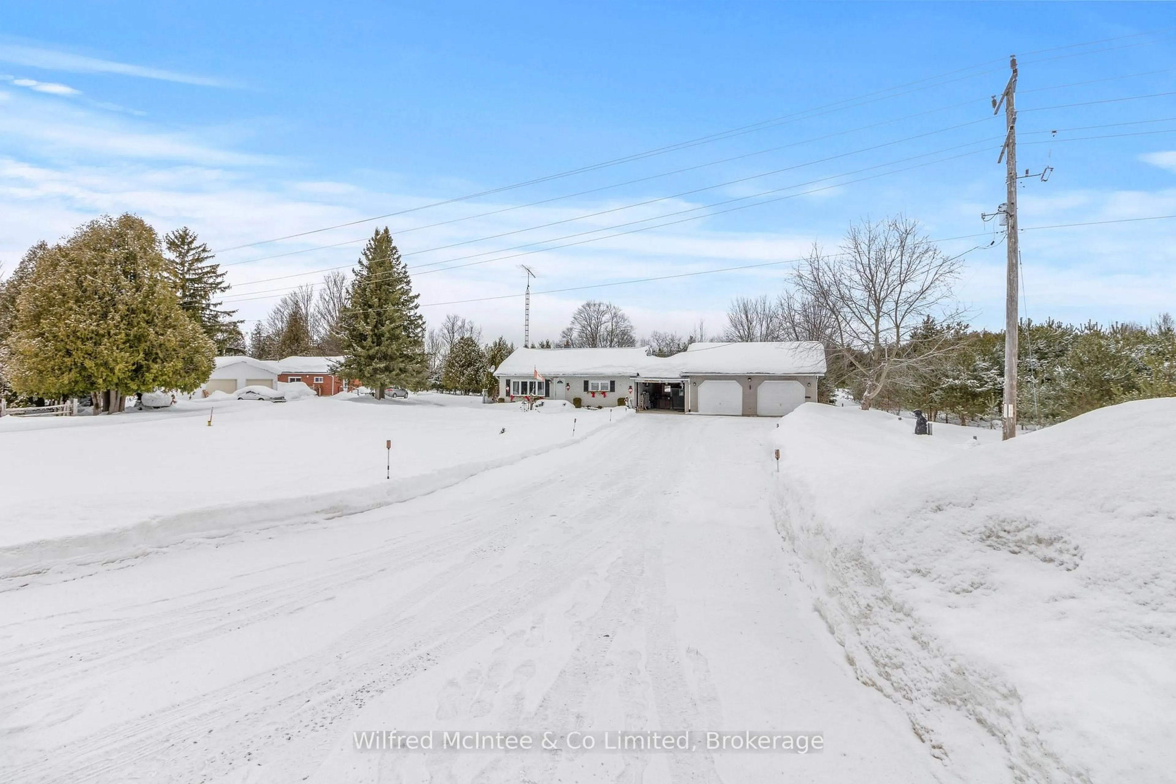 A pic from outside/outdoor area/front of a property/back of a property/a pic from drone, street for 403343 Grey Road 4, West Grey Ontario N0C 1K0