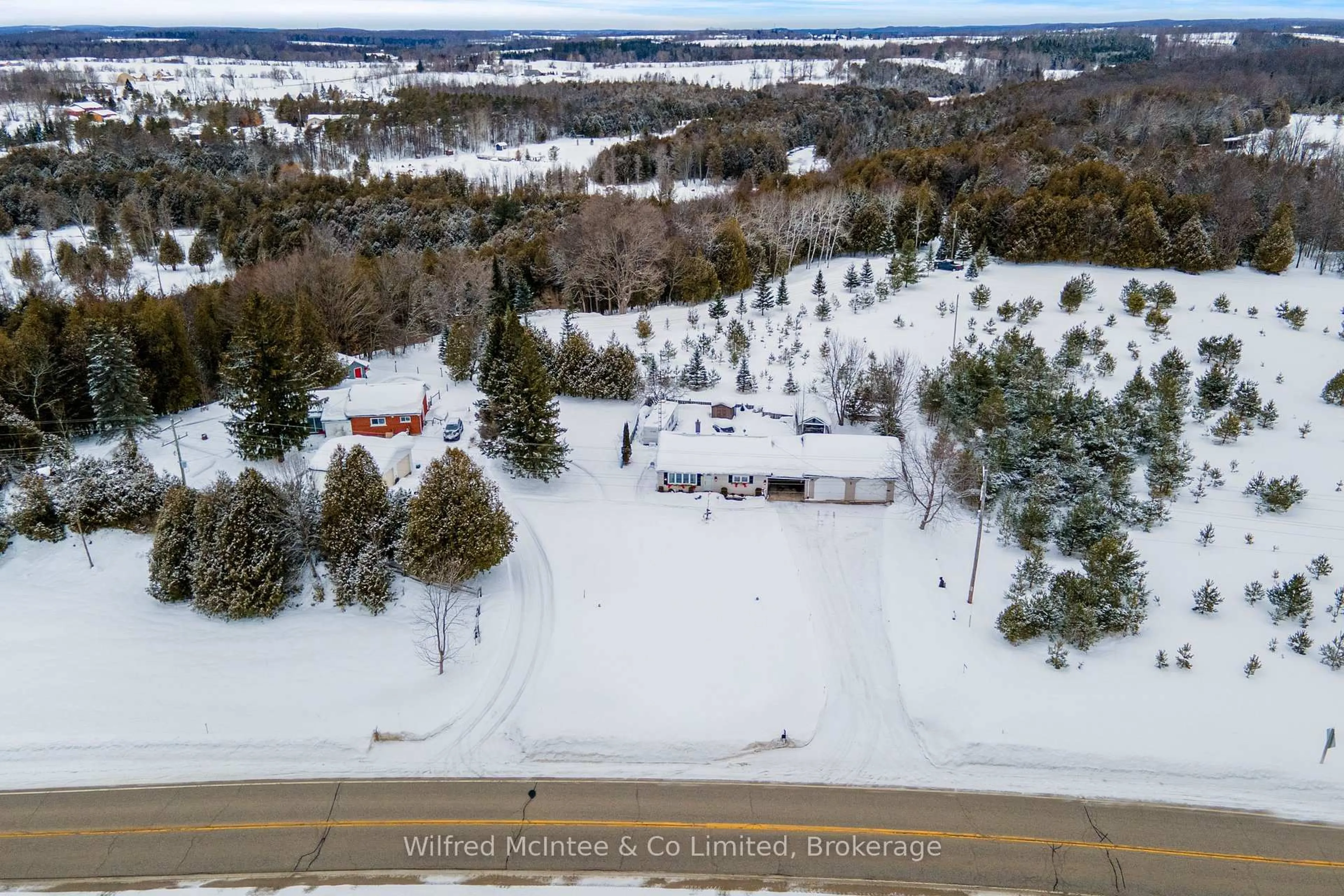 A pic from outside/outdoor area/front of a property/back of a property/a pic from drone, unknown for 403343 Grey Road 4, West Grey Ontario N0C 1K0