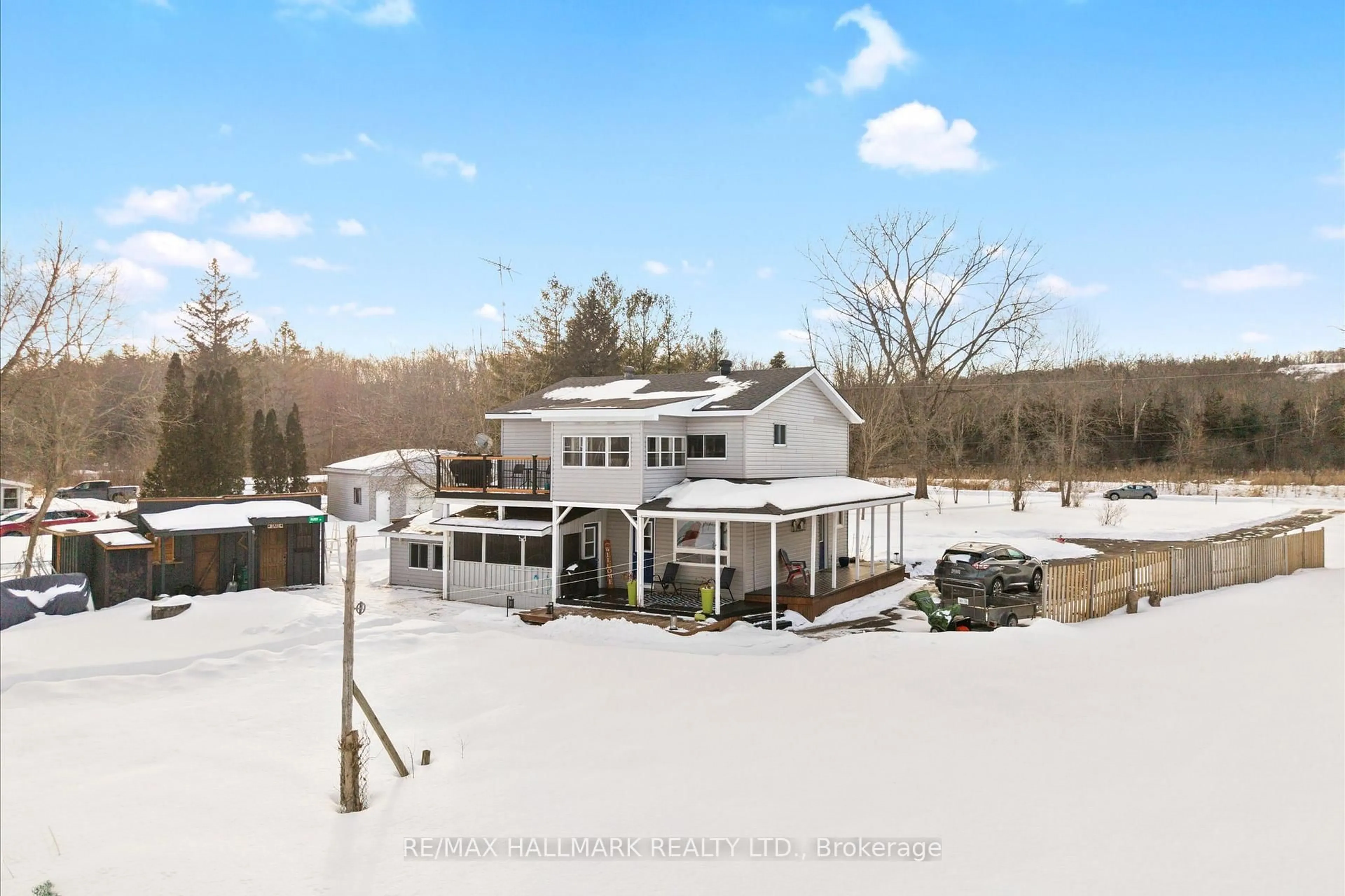 A pic from outside/outdoor area/front of a property/back of a property/a pic from drone, water/lake/river/ocean view for 165 Trentside Lane, Quinte West Ontario K0K 2C0