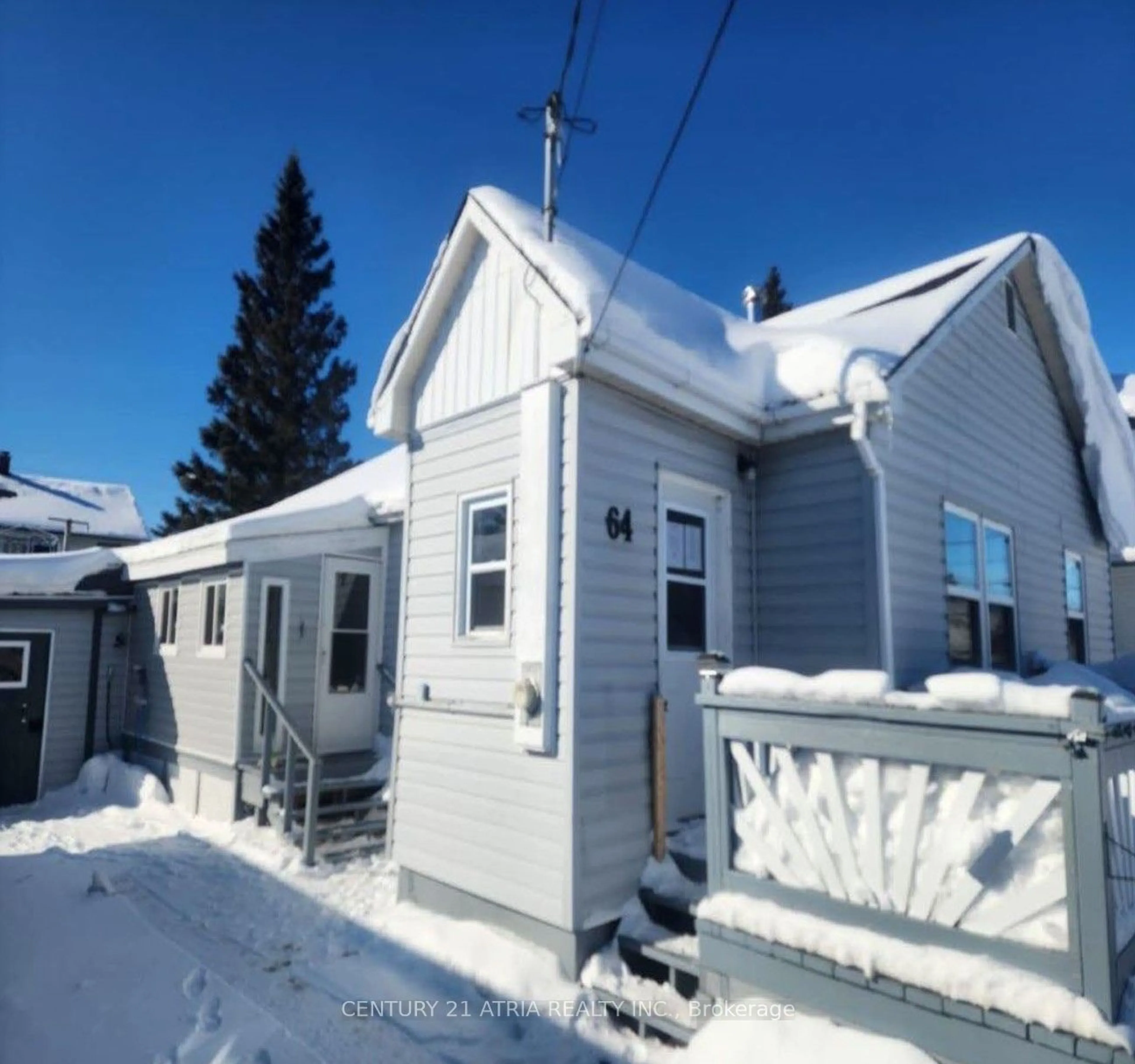 A pic from outside/outdoor area/front of a property/back of a property/a pic from drone, street for 64 Toronto Ave, Wawa Ontario P0S 1K0