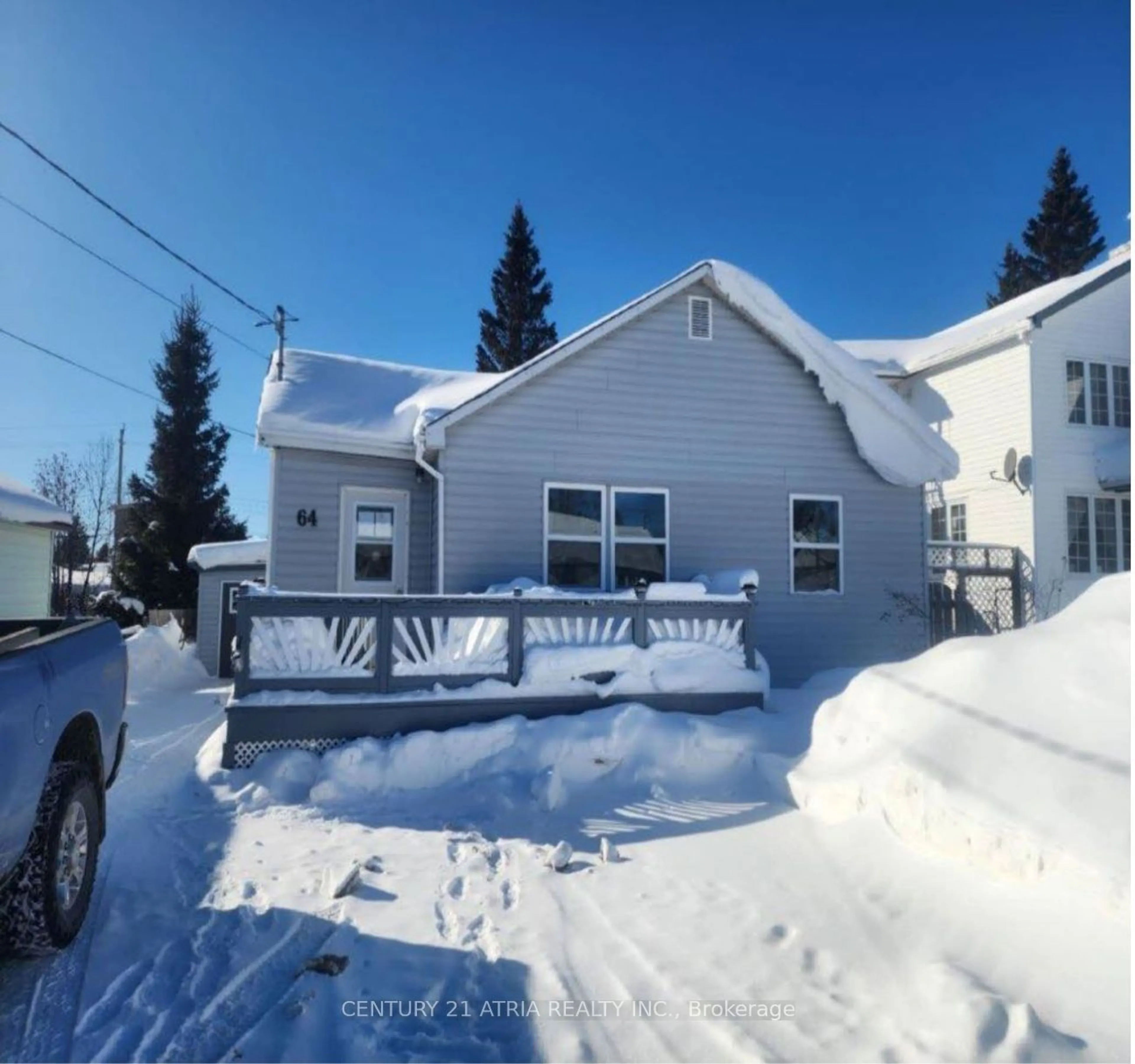 A pic from outside/outdoor area/front of a property/back of a property/a pic from drone, street for 64 Toronto Ave, Wawa Ontario P0S 1K0