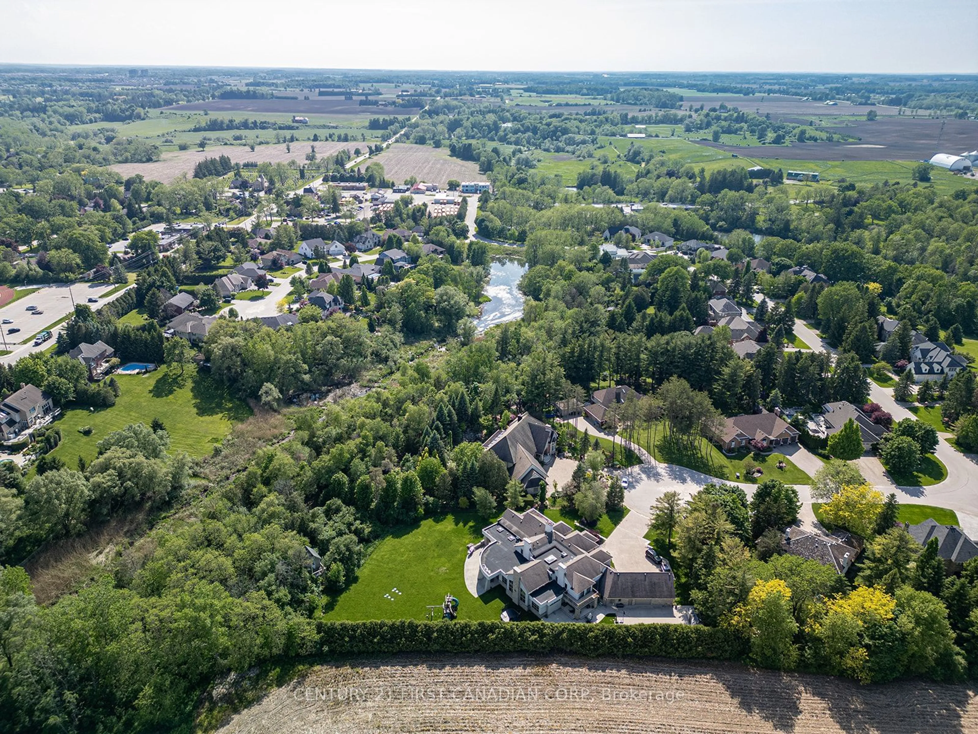 A pic from outside/outdoor area/front of a property/back of a property/a pic from drone, water/lake/river/ocean view for 60 Sir Robert Pl, Middlesex Centre Ontario N0M 1C0