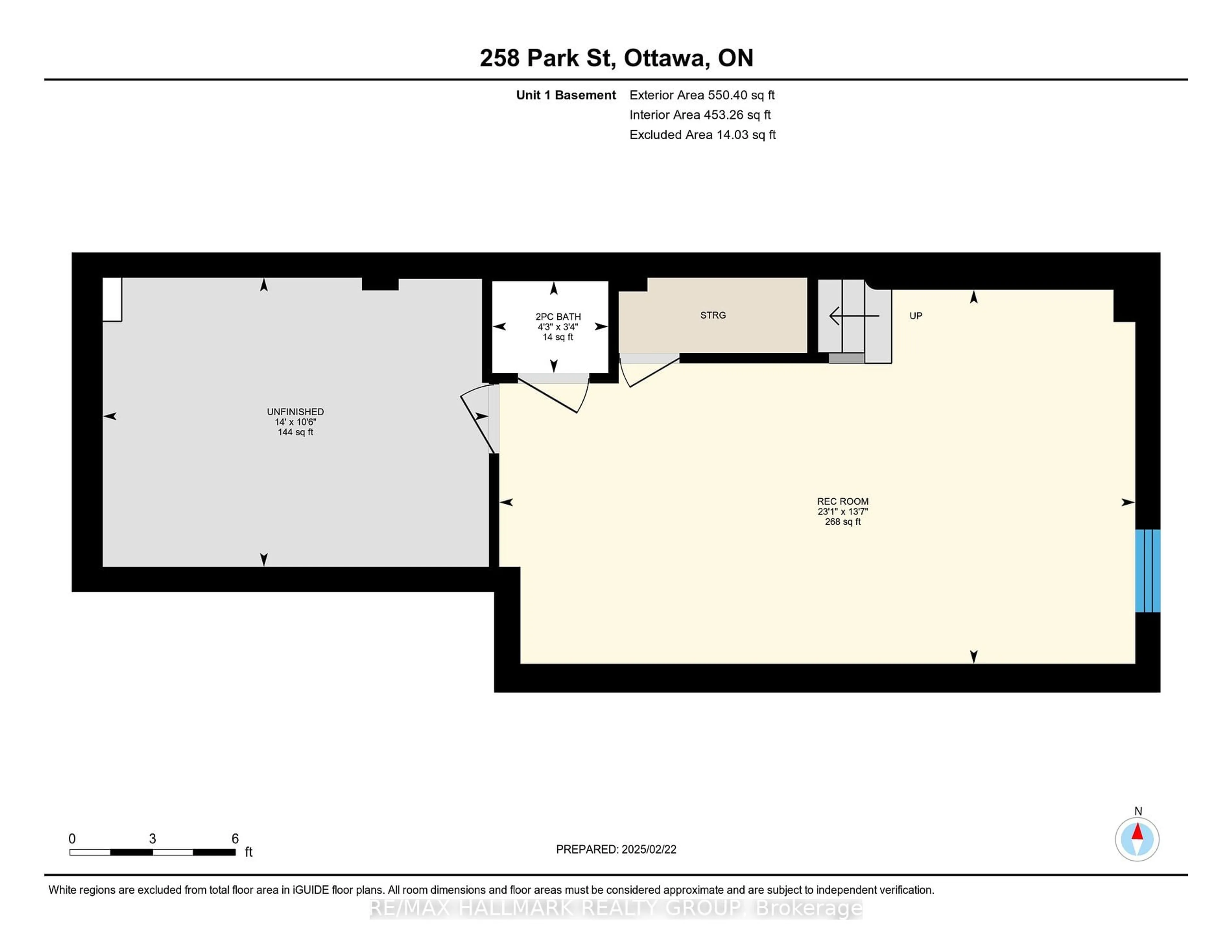 Floor plan for 256-258 PARK St, Vanier and Kingsview Park Ontario K1L 7G8