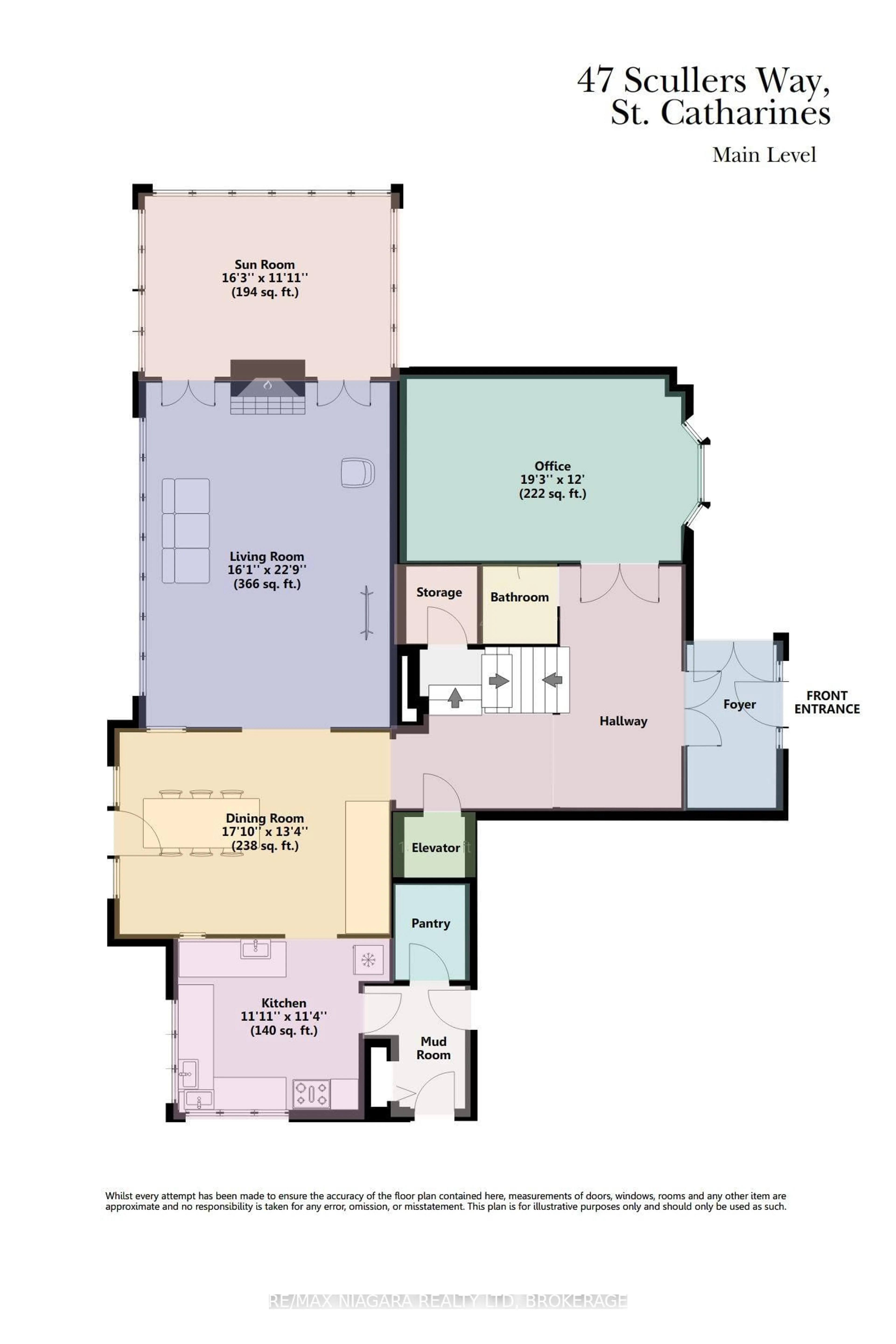 Floor plan for 47 Sculler's Way, St. Catharines Ontario L2N 7S9