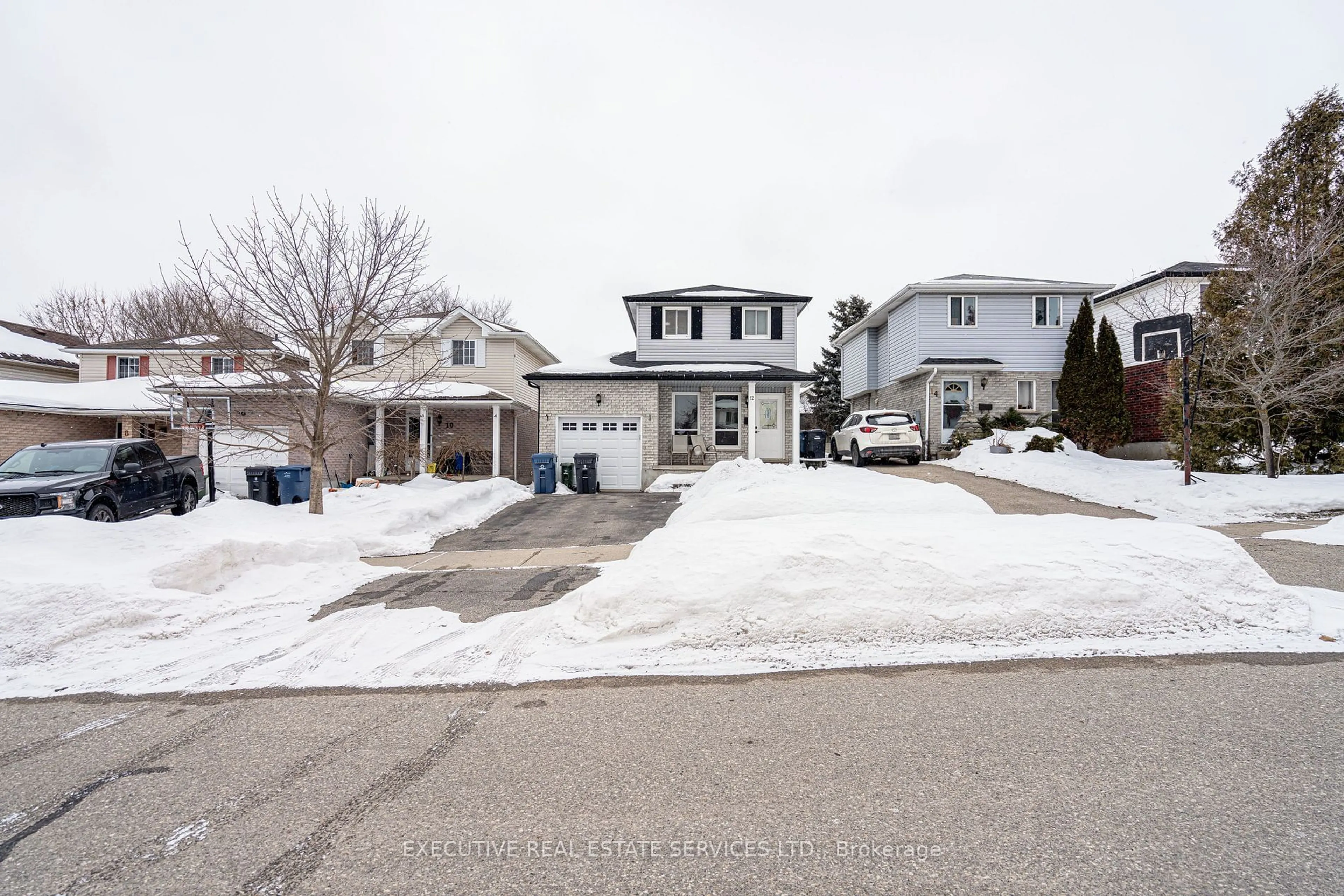 A pic from outside/outdoor area/front of a property/back of a property/a pic from drone, street for 12 Troy Cres, Guelph Ontario N1E 6W7