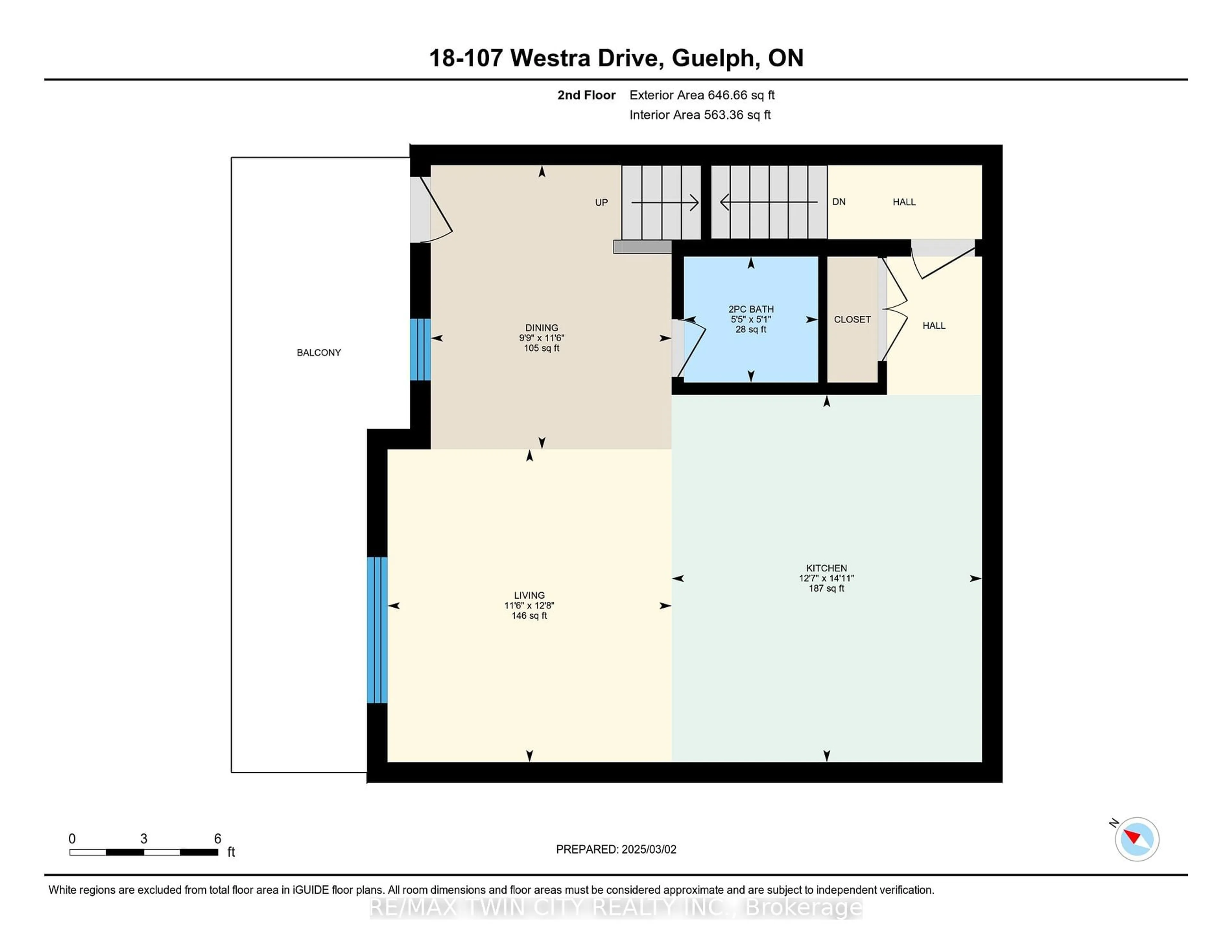 Floor plan for 107 WESTRA Dr #18, Guelph Ontario N1K 0A5