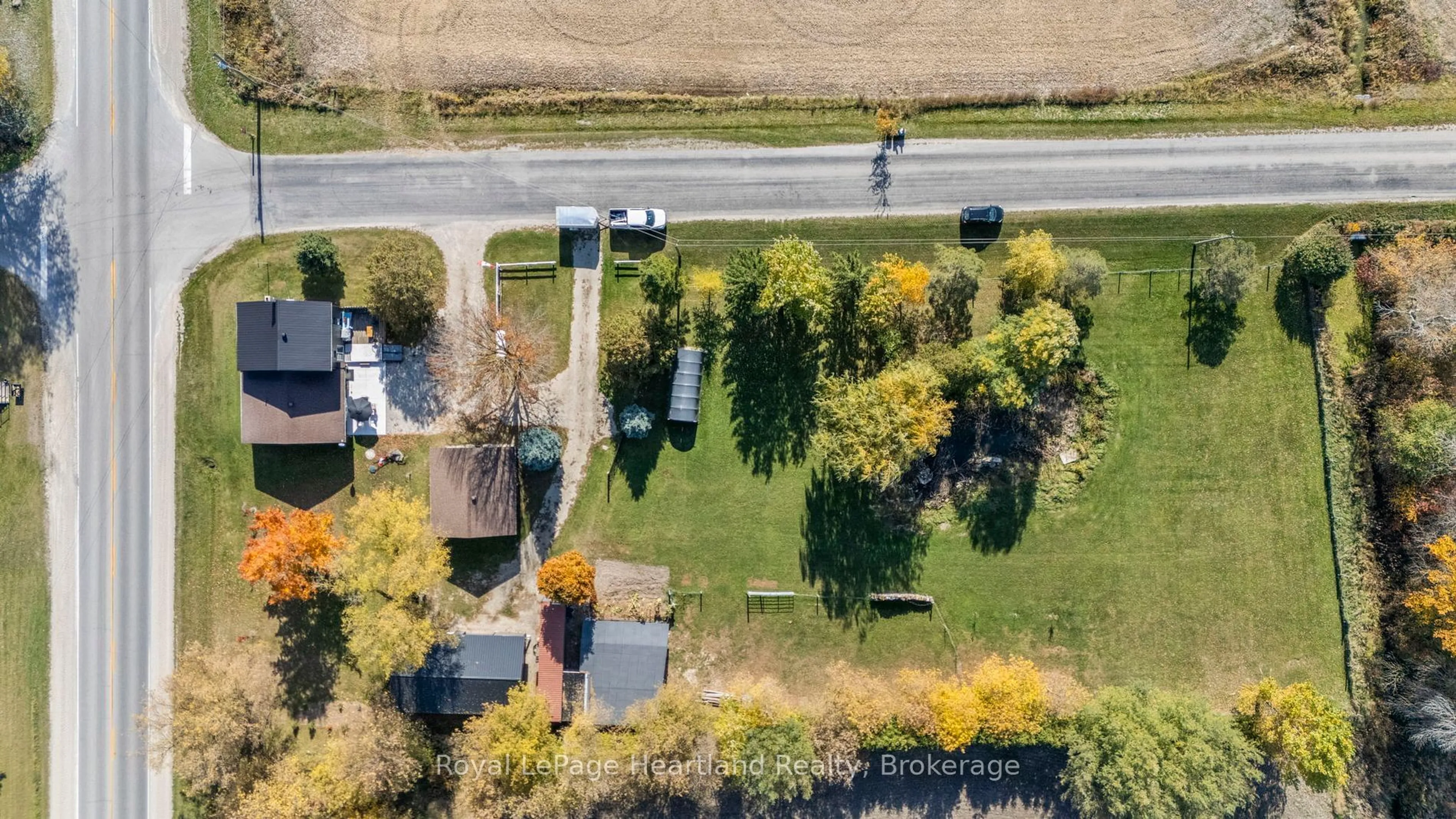 A pic from outside/outdoor area/front of a property/back of a property/a pic from drone, street for 4 SEIP Rd, South Bruce Ontario N0G 1M0