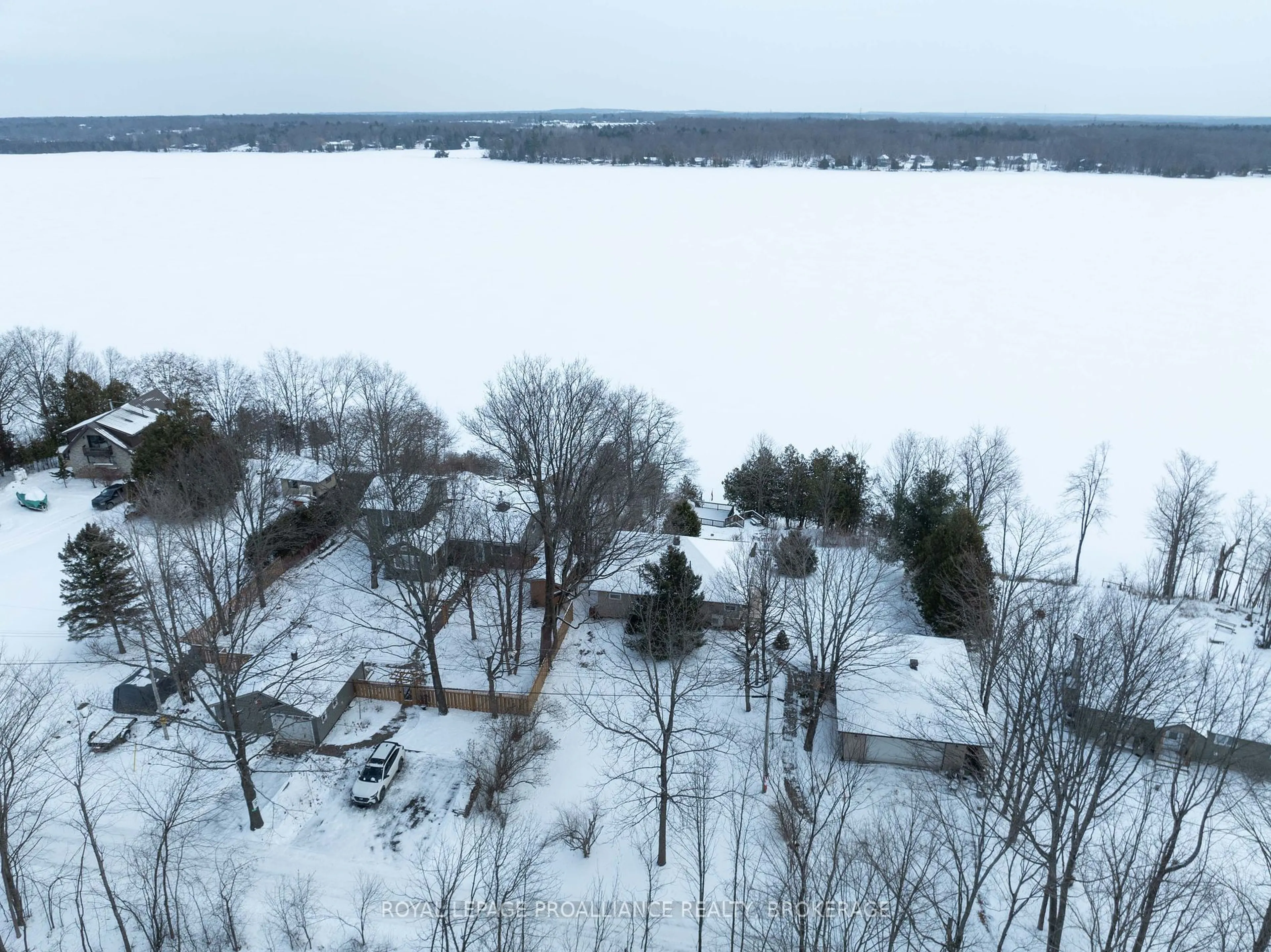 A pic from outside/outdoor area/front of a property/back of a property/a pic from drone, water/lake/river/ocean view for 211 McBride Point Dr, Rideau Lakes Ontario K0G 1X0