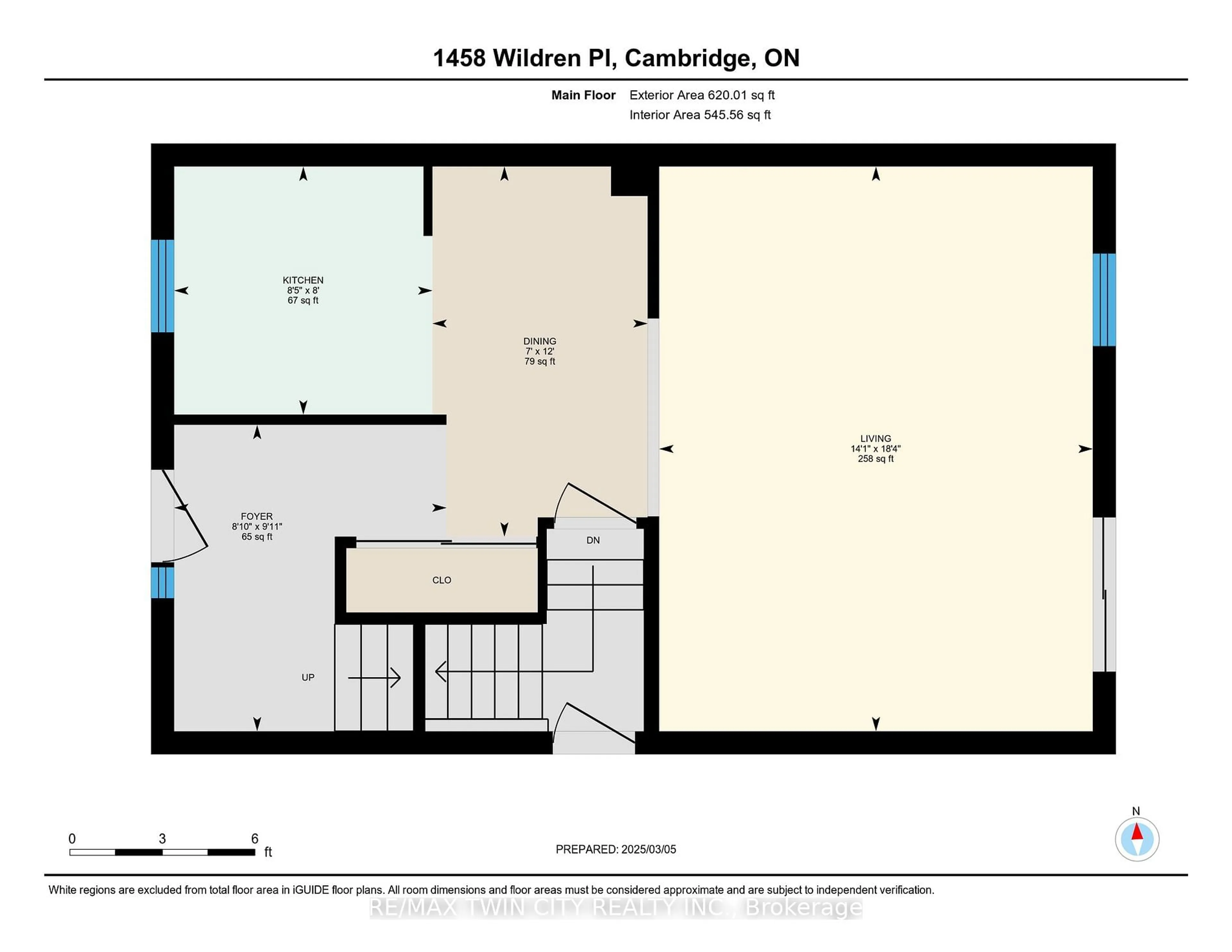 Floor plan for 1458 Wildren Pl, Cambridge Ontario N3H 5A9