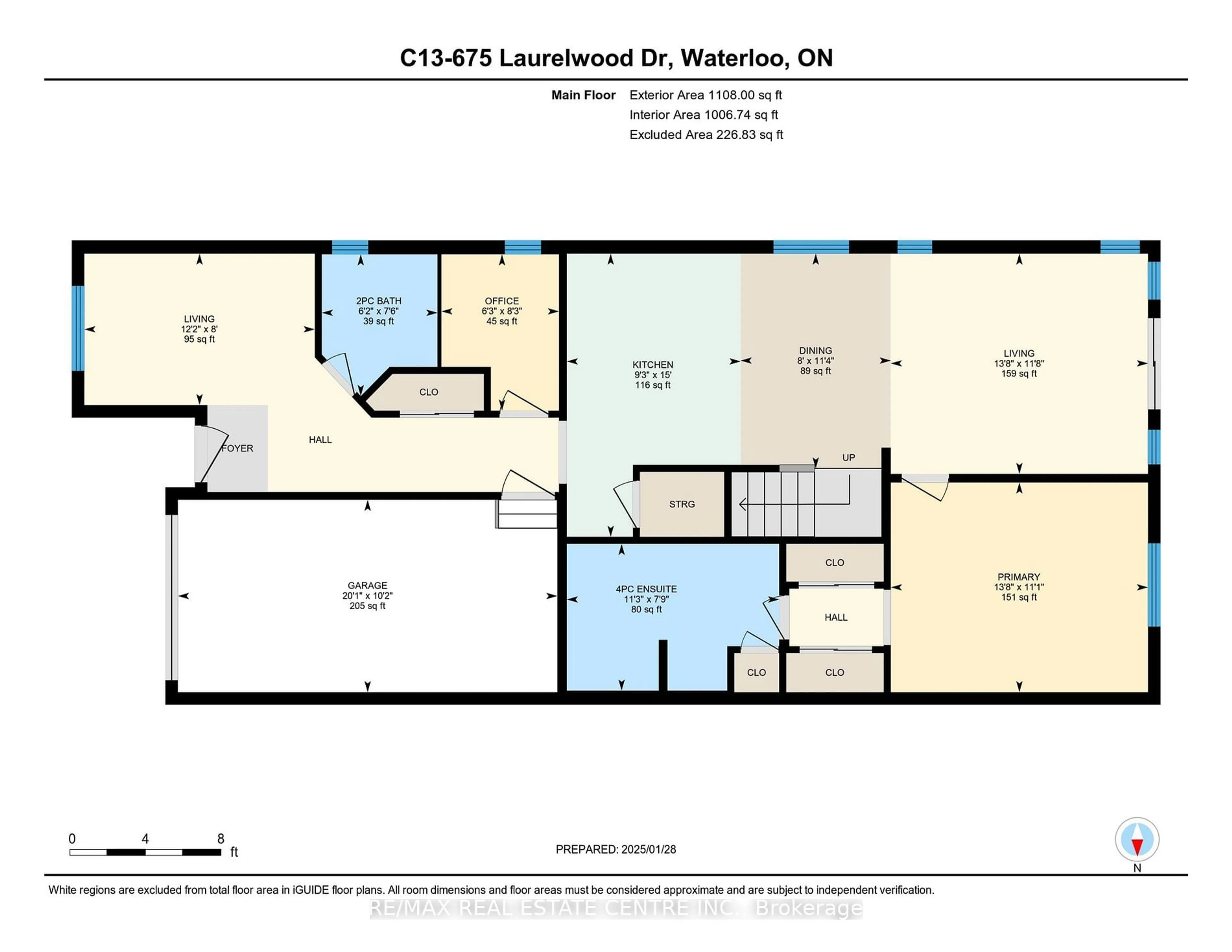 Floor plan for 795 Laurelwood Dr #13, Waterloo Ontario N2V 0A3