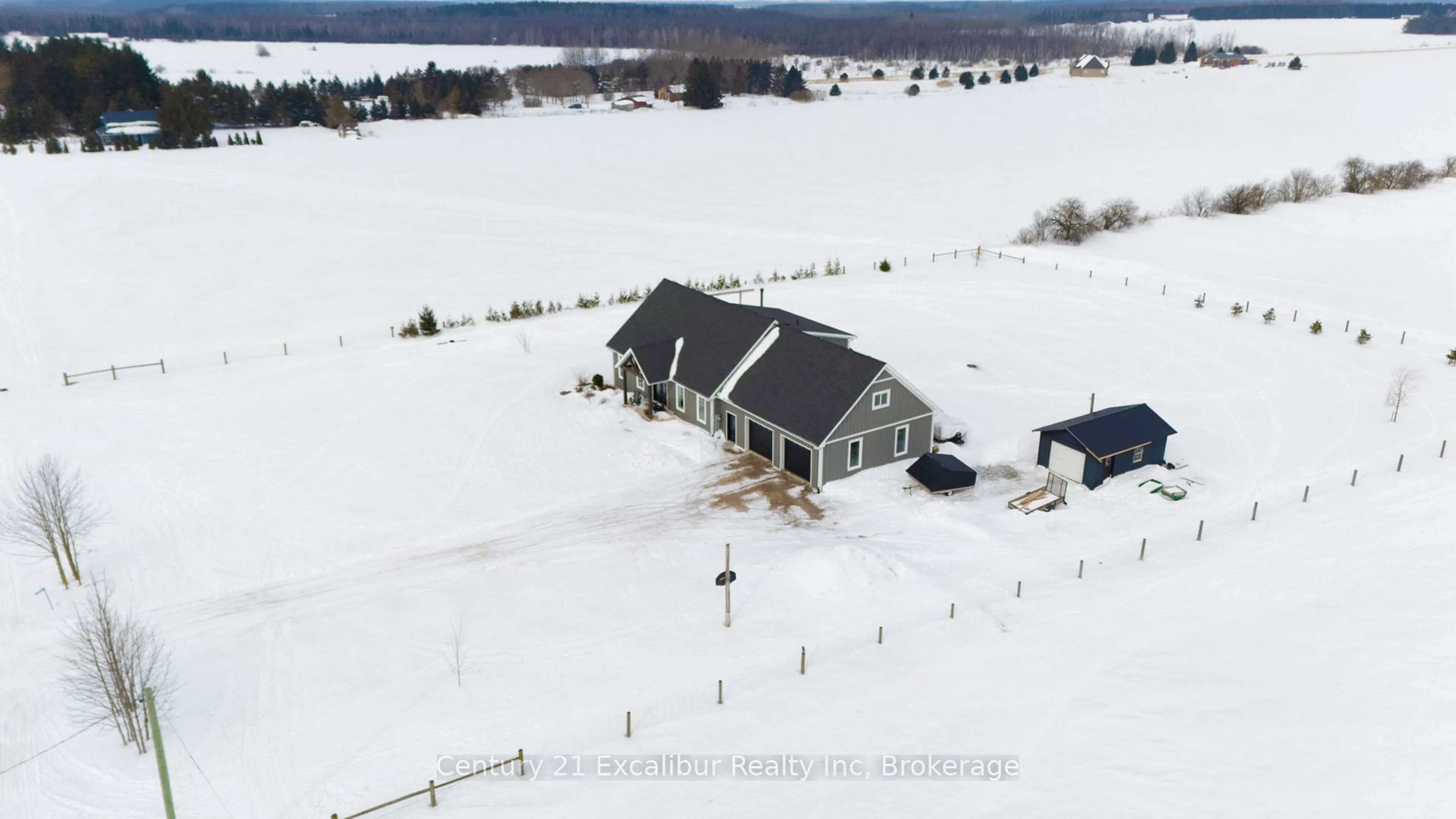 A pic from outside/outdoor area/front of a property/back of a property/a pic from drone, unknown for 282037 Con 4/5 Rd, East Luther Grand Valley Ontario L9W 0V6