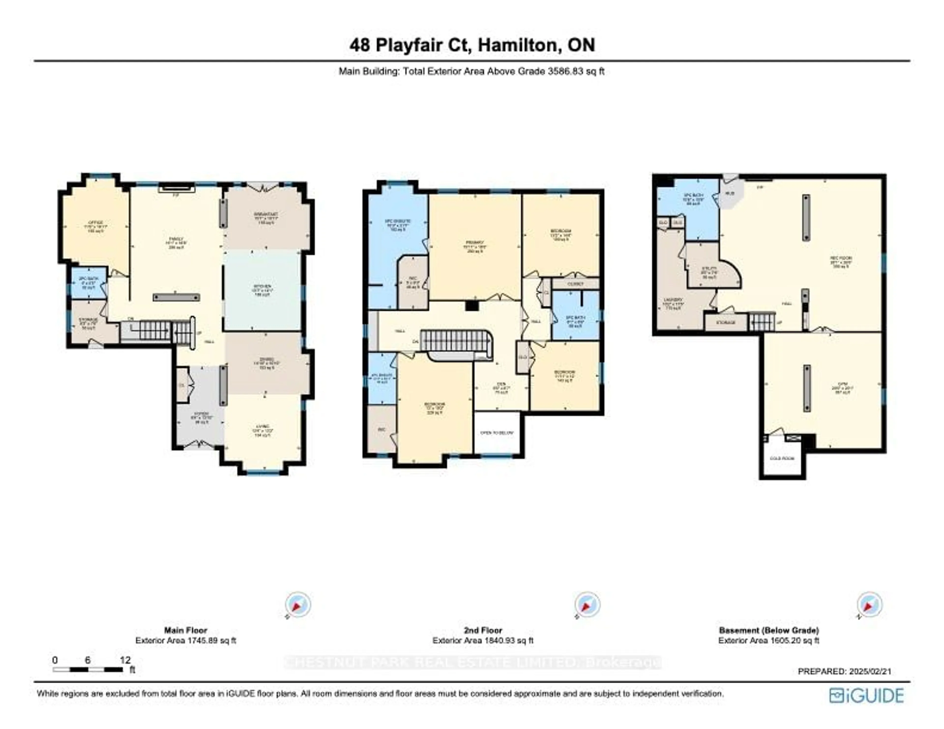 Floor plan for 48 Playfair Crt, Hamilton Ontario L9K 1R6