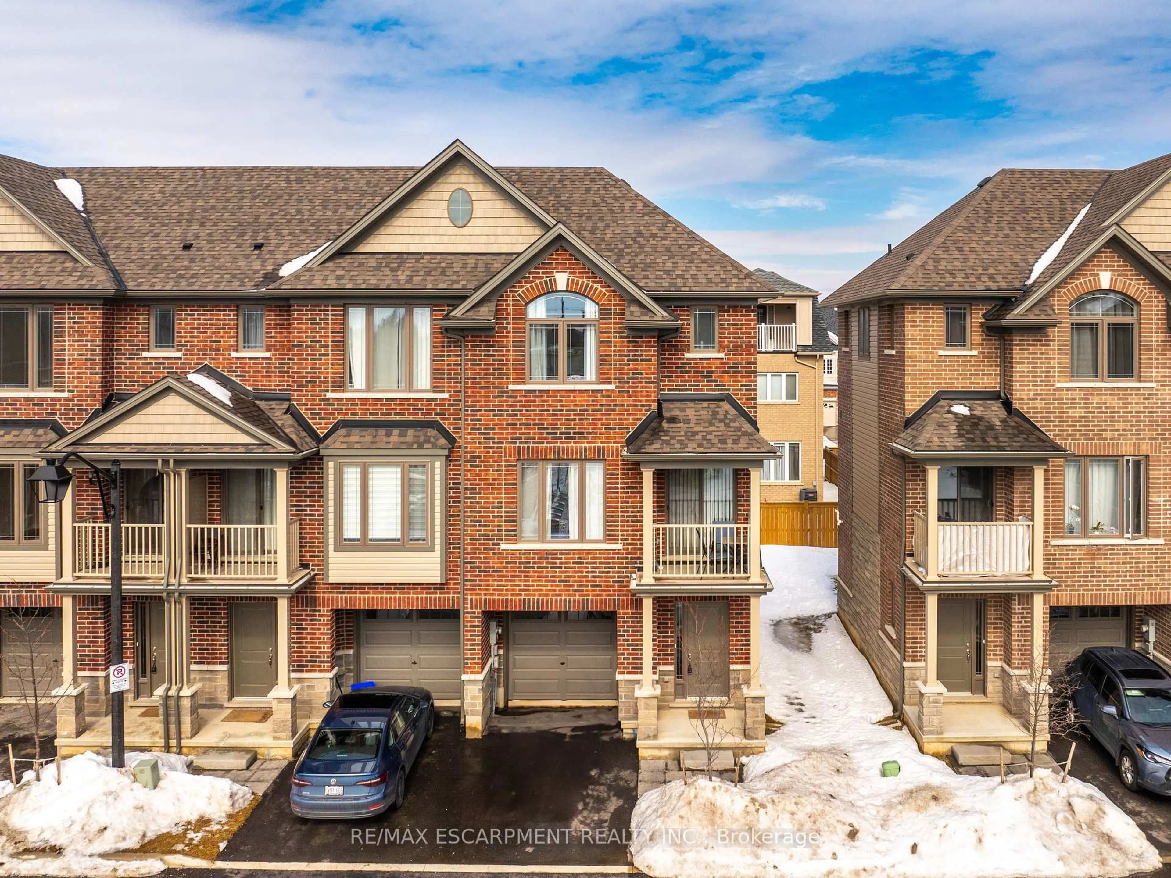 A pic from outside/outdoor area/front of a property/back of a property/a pic from drone, street for 19 Picardy Dr #8, Hamilton Ontario L8J 0M7