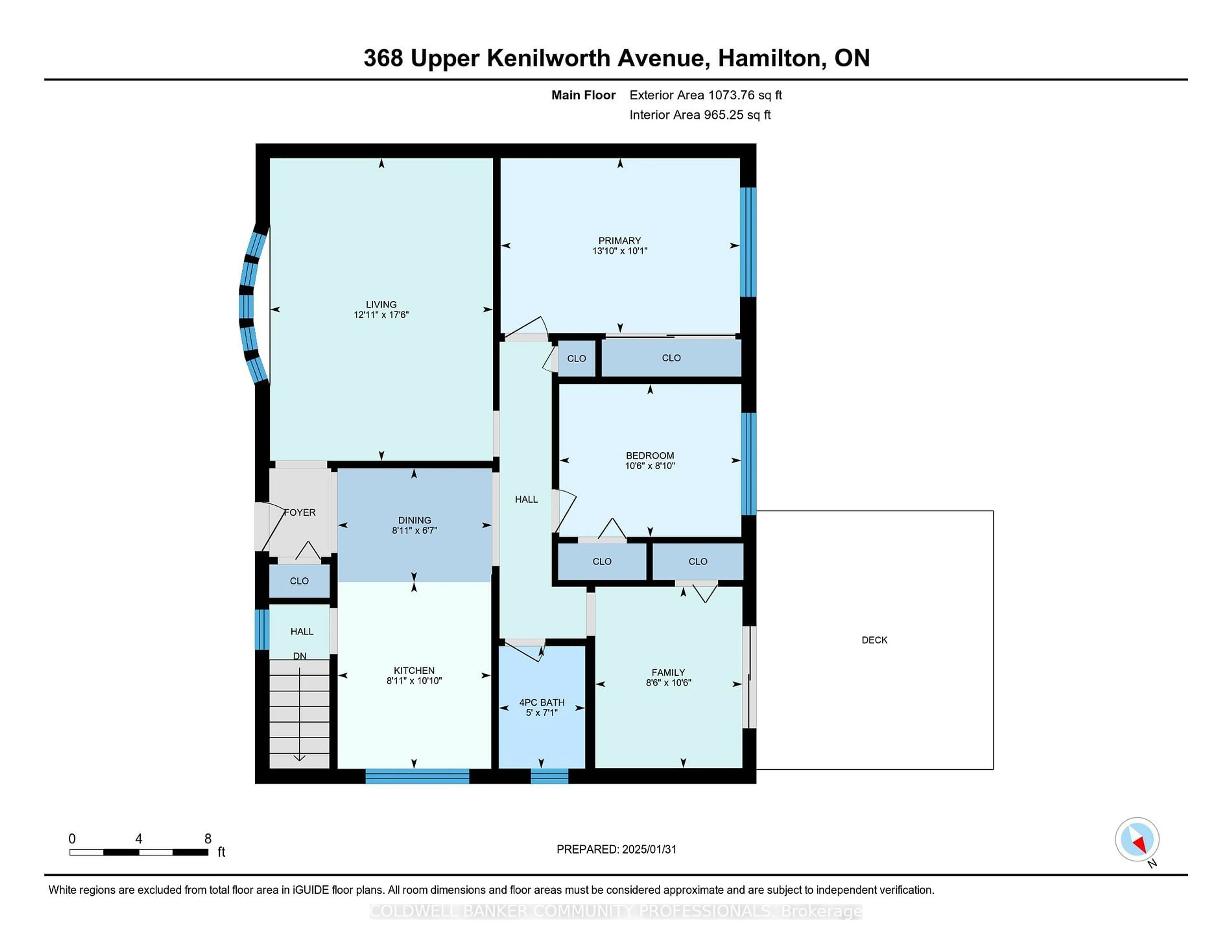 Floor plan for 368 Upper Kenilworth Ave, Hamilton Ontario L8T 4G5