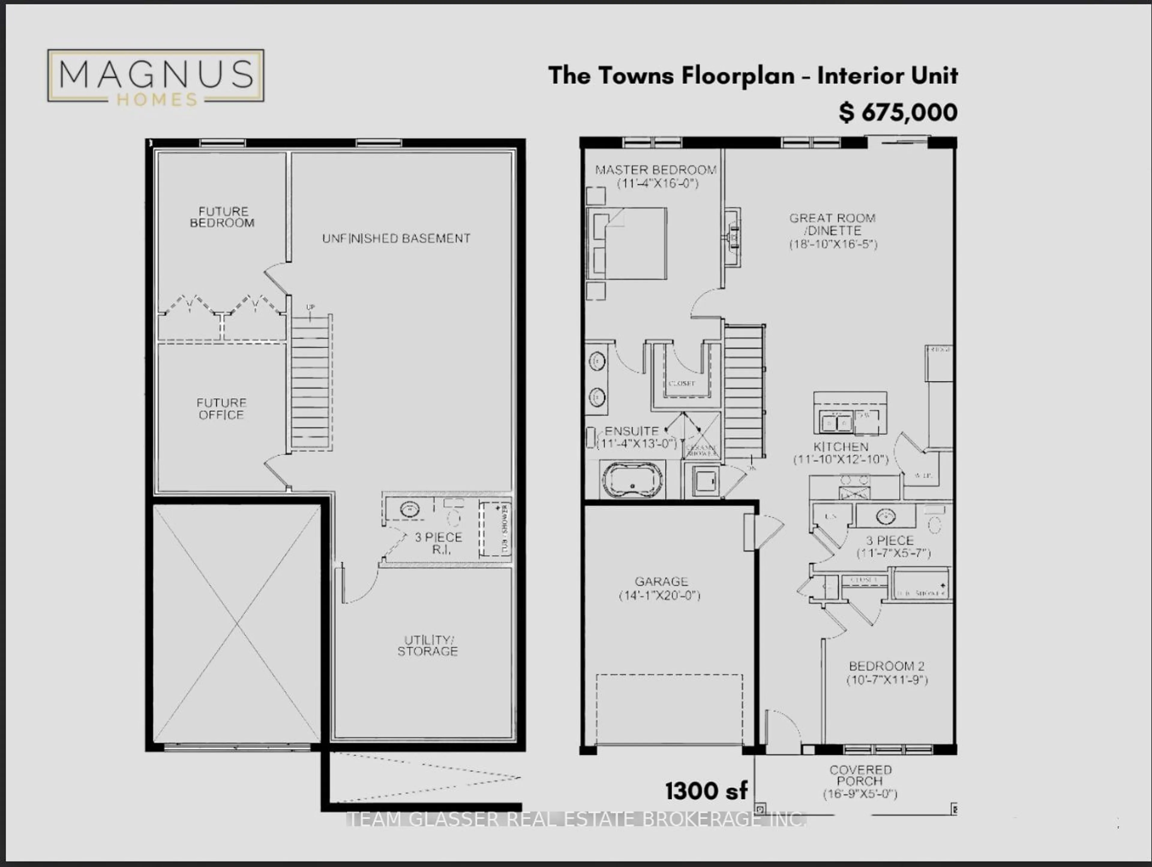 Floor plan for HWY #21 Dearing Dr #BLK B UN#2, South Huron Ontario N0M 1T0