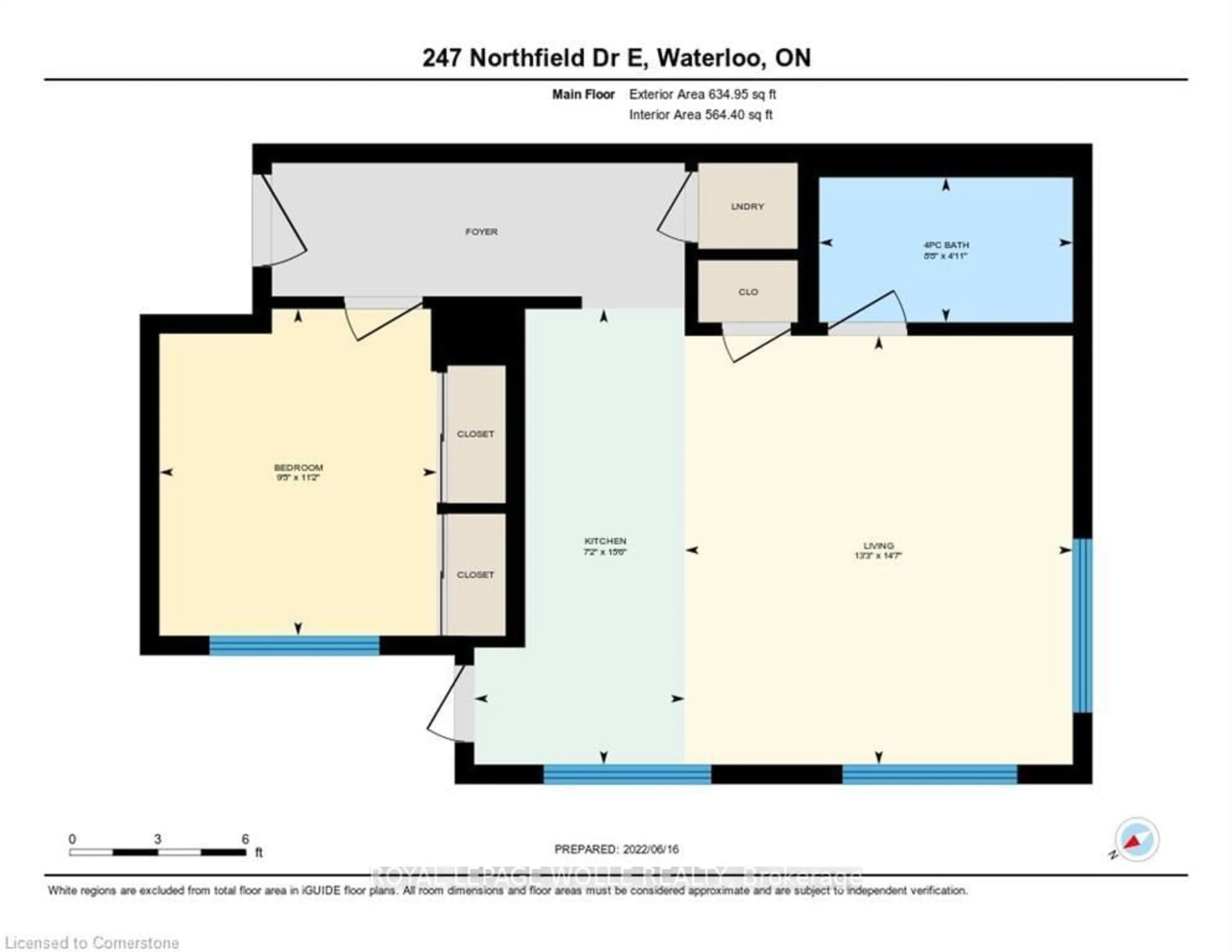 Floor plan for 247 Northfield Dr #215, Waterloo Ontario N2K 0H1