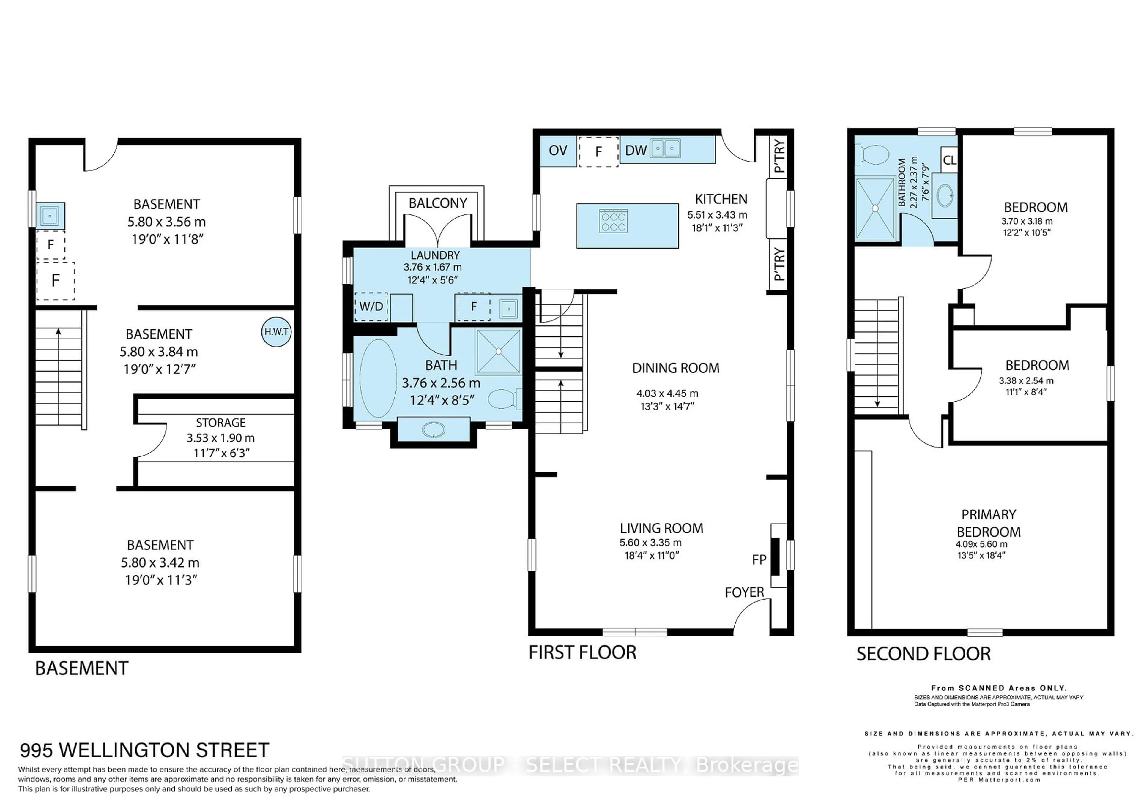 Floor plan for 995 Wellington St, London Ontario N6A 3T3