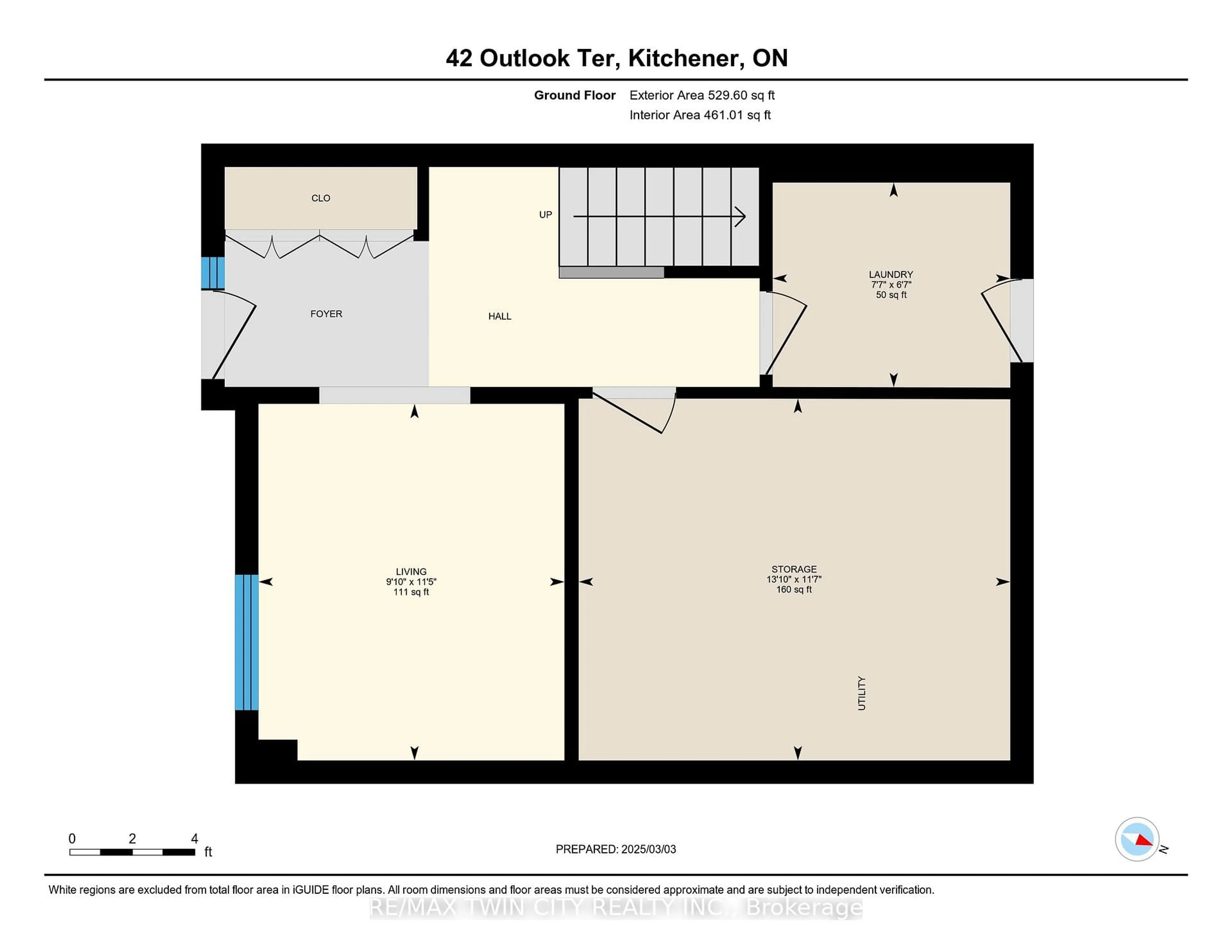 Floor plan for 42 Outlook Terr, Kitchener Ontario N2R 0K5