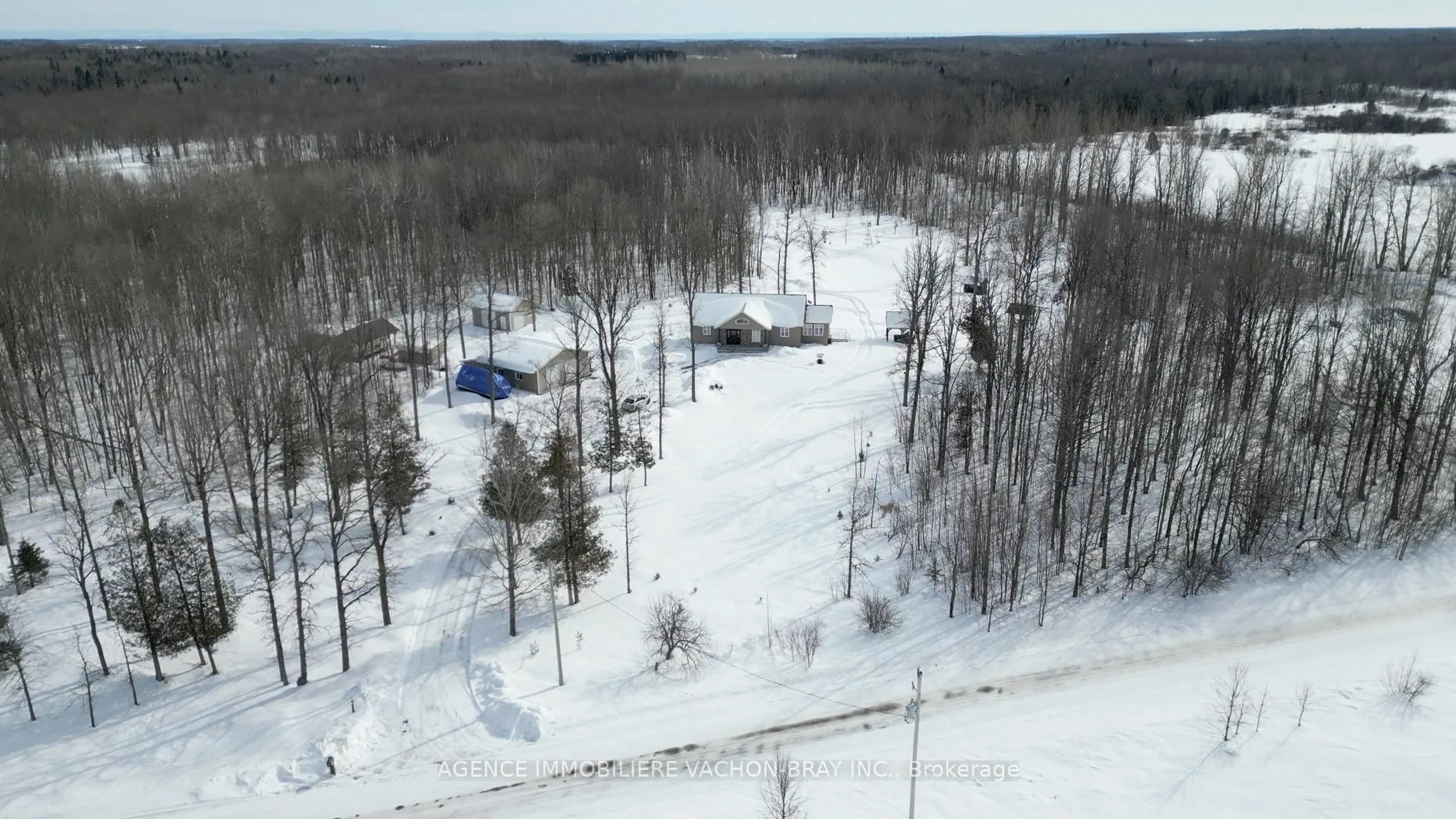 A pic from outside/outdoor area/front of a property/back of a property/a pic from drone, forest/trees view for 18668 Concession 2 Rd, North Glengarry Ontario K0C 1B0