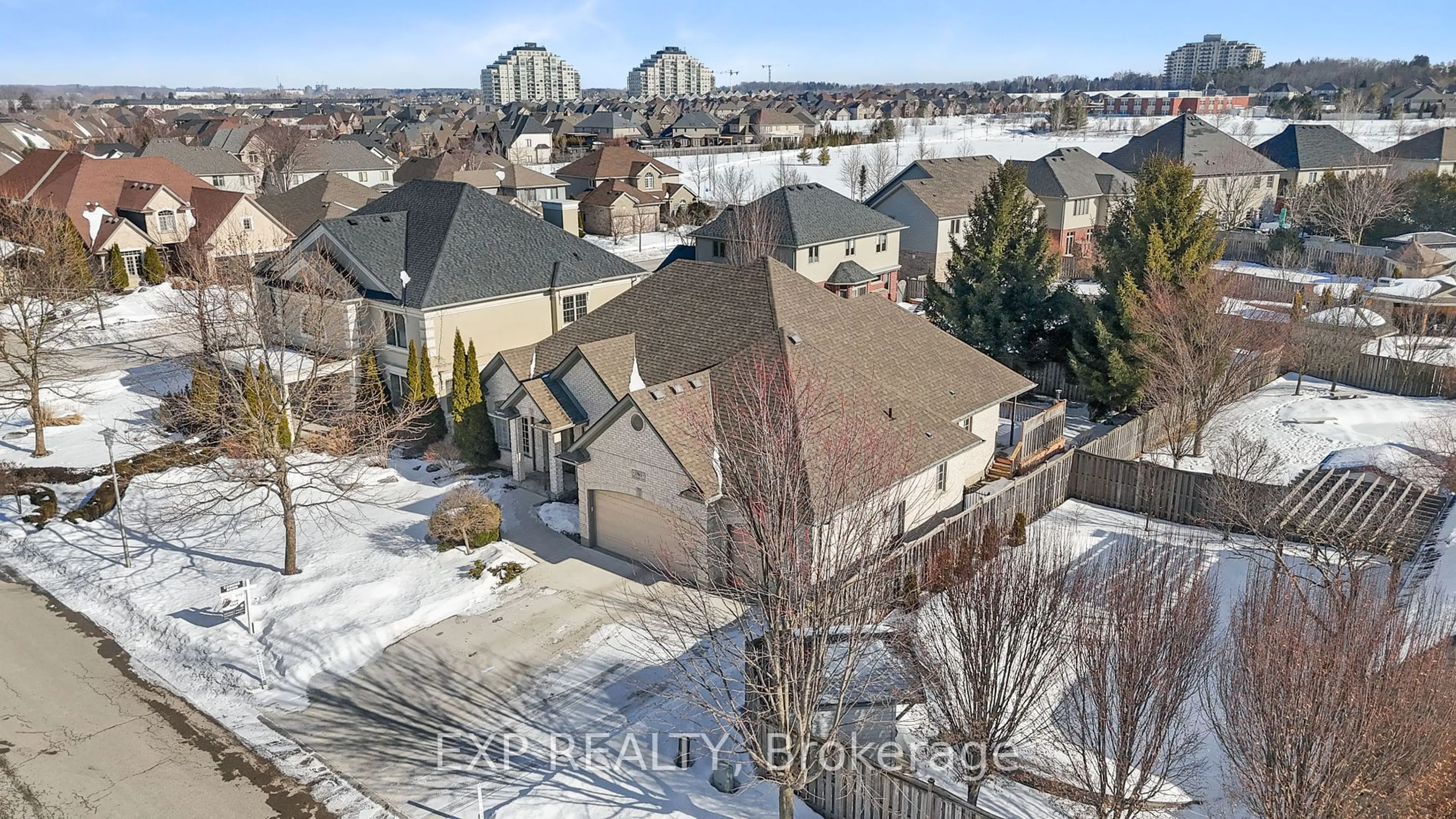 A pic from outside/outdoor area/front of a property/back of a property/a pic from drone, city buildings view from balcony for 1961 McCracken Crt, London Ontario N6G 5J2