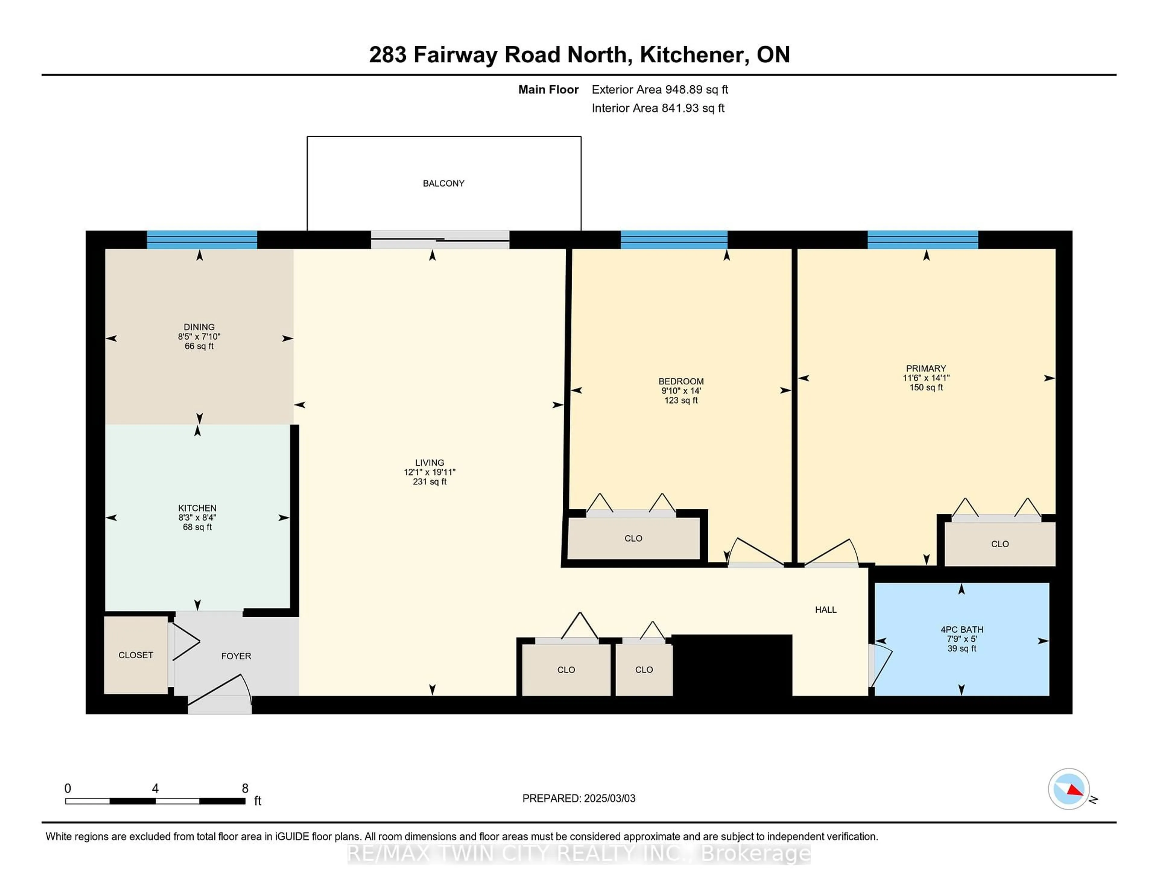 Floor plan for 283 Fairway Rd #202, Kitchener Ontario N2A 2P1