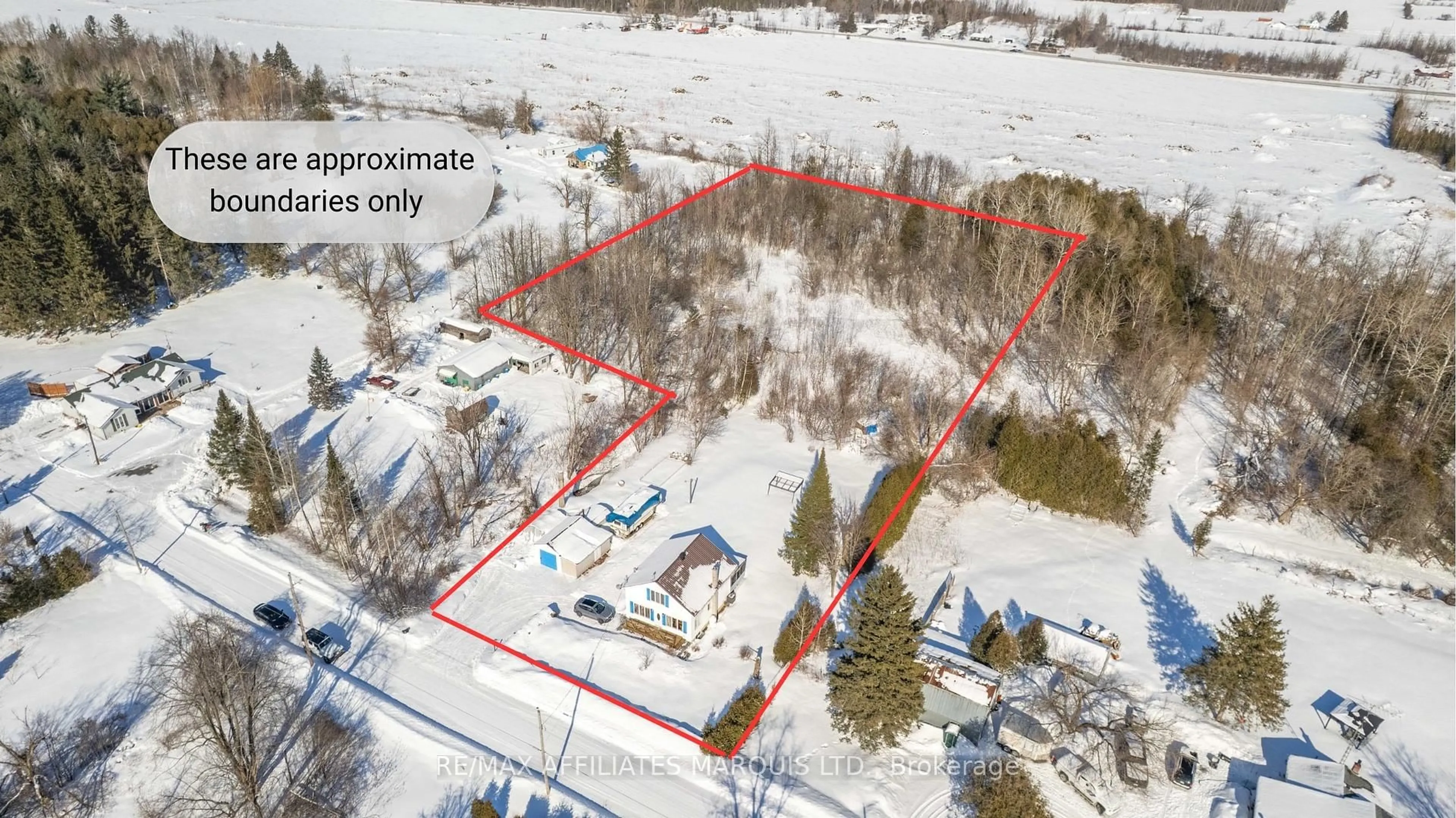 A pic from outside/outdoor area/front of a property/back of a property/a pic from drone, unknown for 4617 Barcier Lane, South Stormont Ontario K0C 2A0