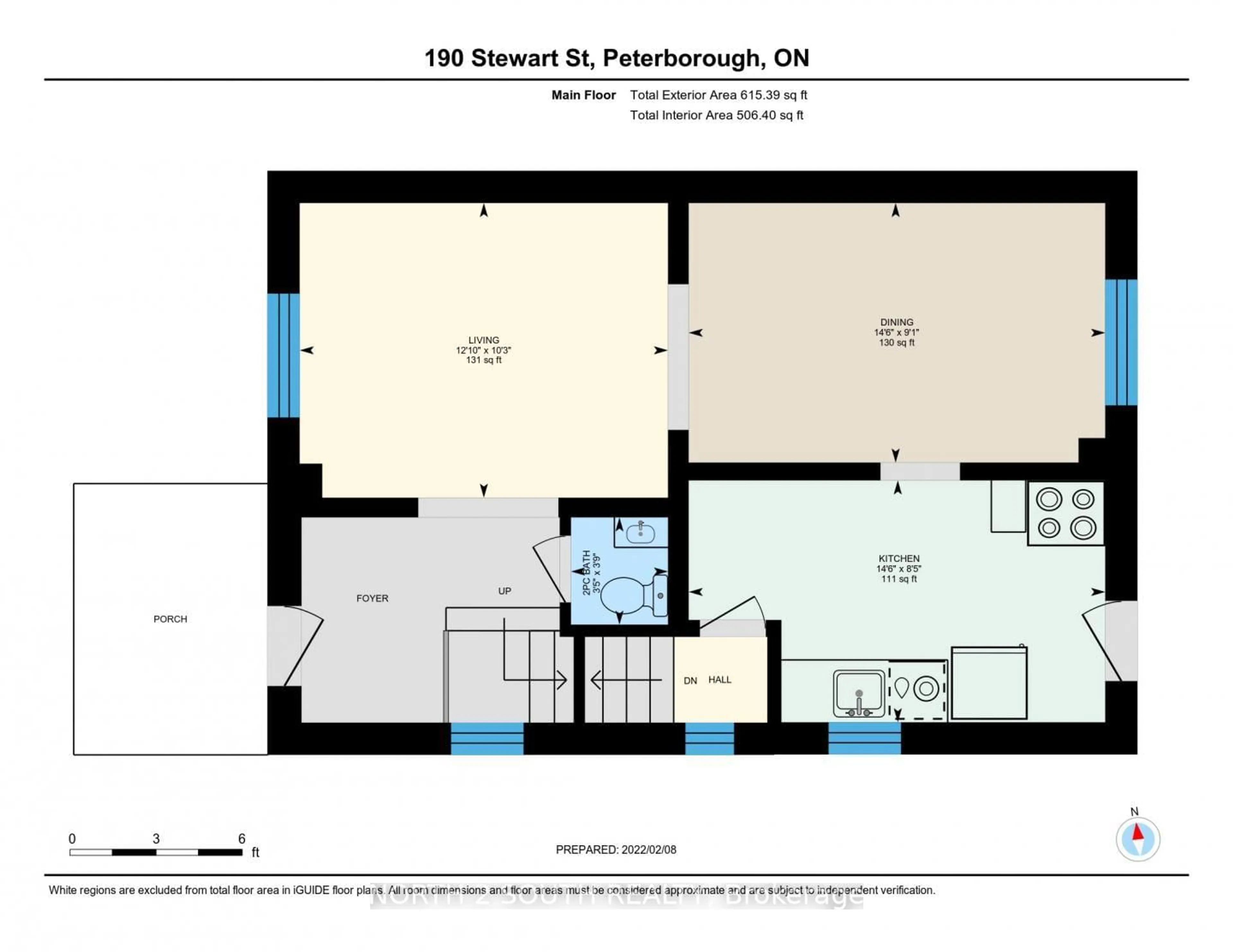 Floor plan for 190 Stewart St, Peterborough Central Ontario K9J 3M5