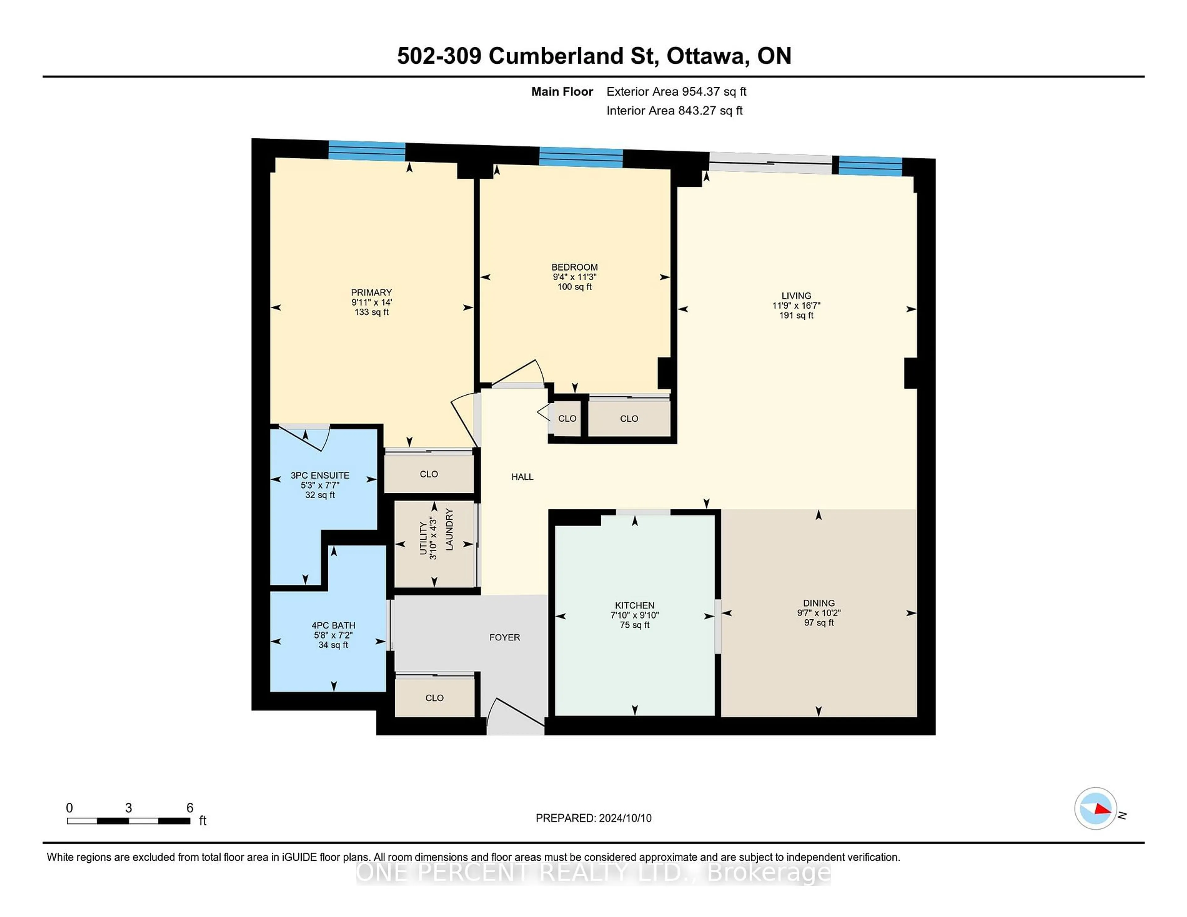 Floor plan for 309 CUMBERLAND St #502, Lower Town - Sandy Hill Ontario K1N 7J1