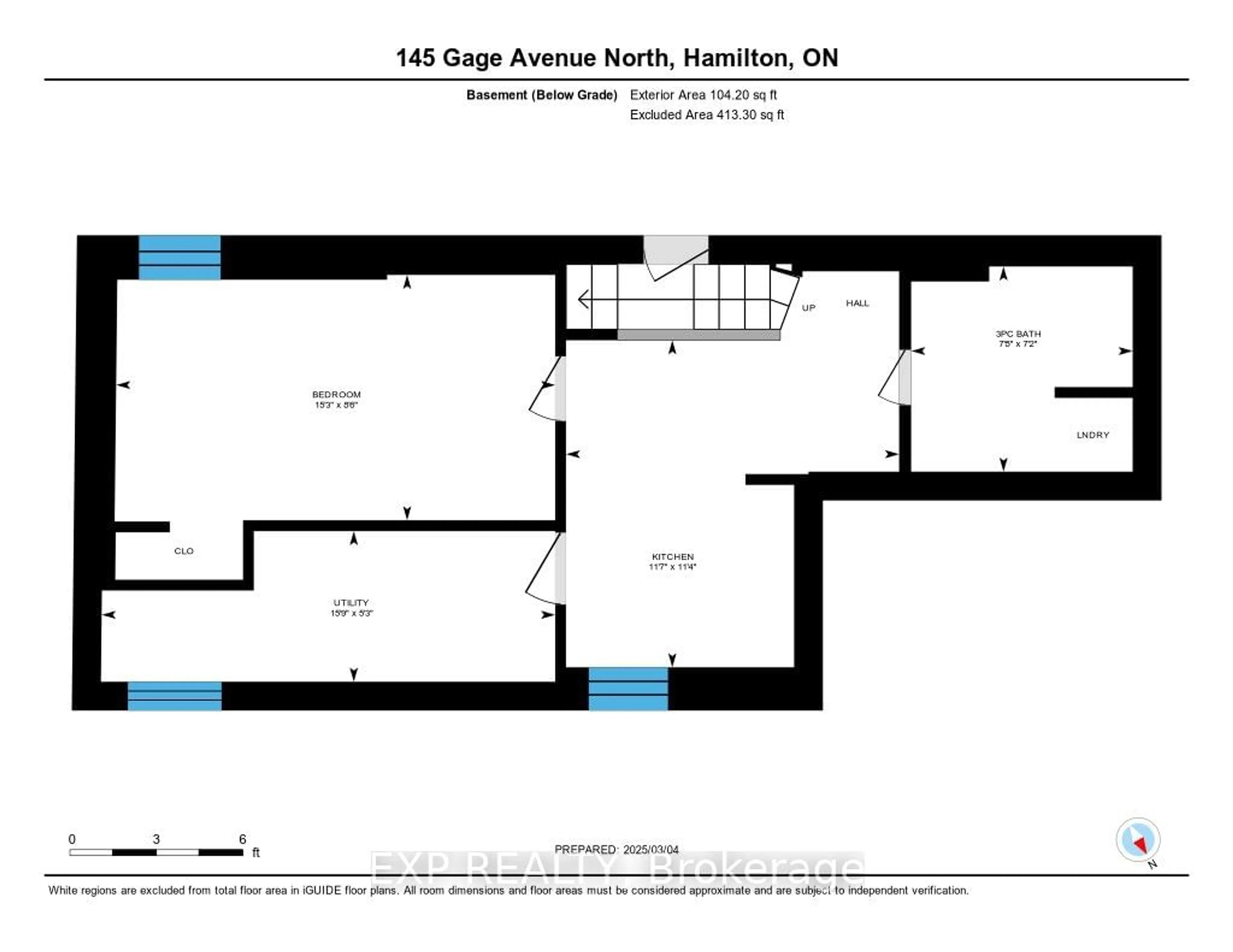 Floor plan for 145 Gage Ave, Hamilton Ontario L8L 6Z8