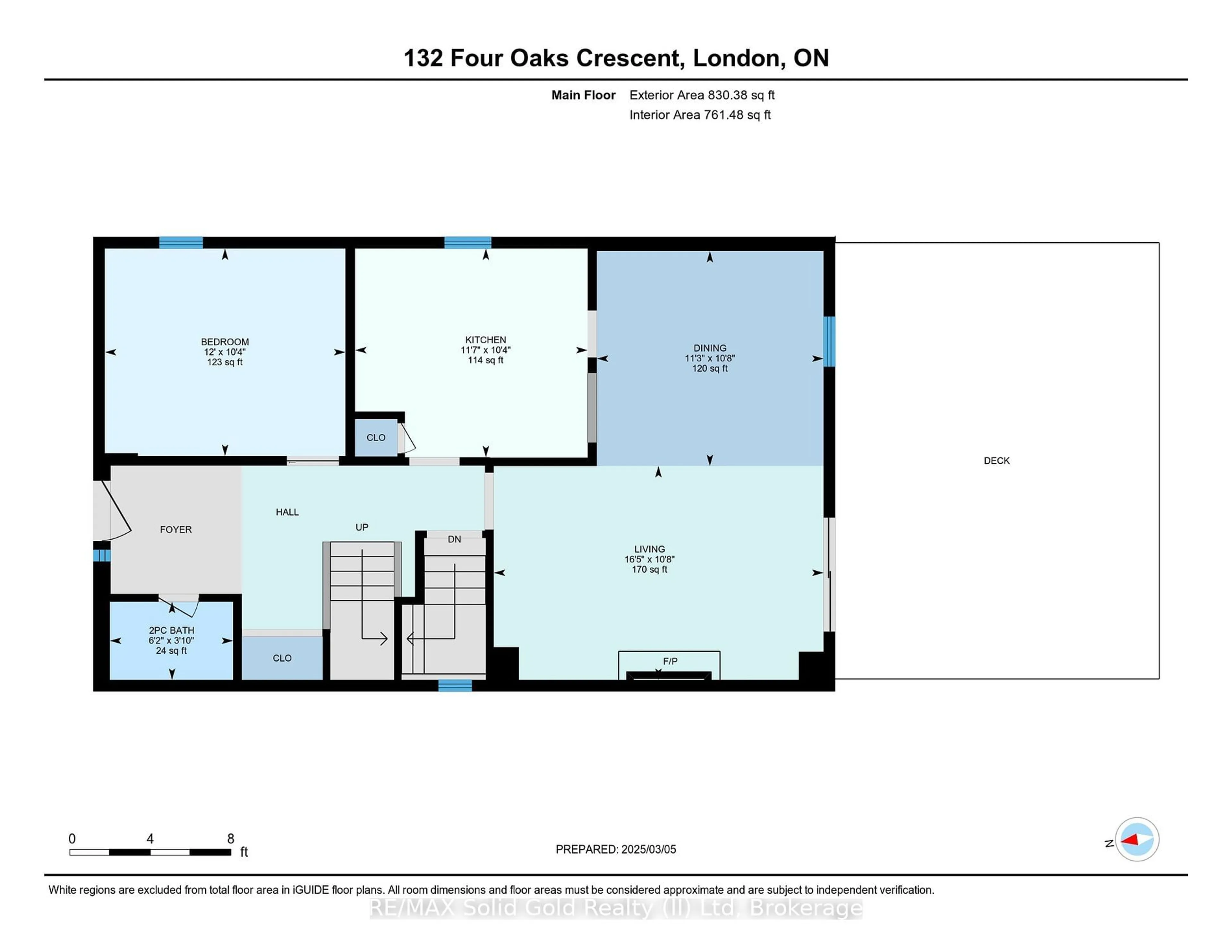 Floor plan for 132 Four Oaks Cres, London Ontario N6J 4B7