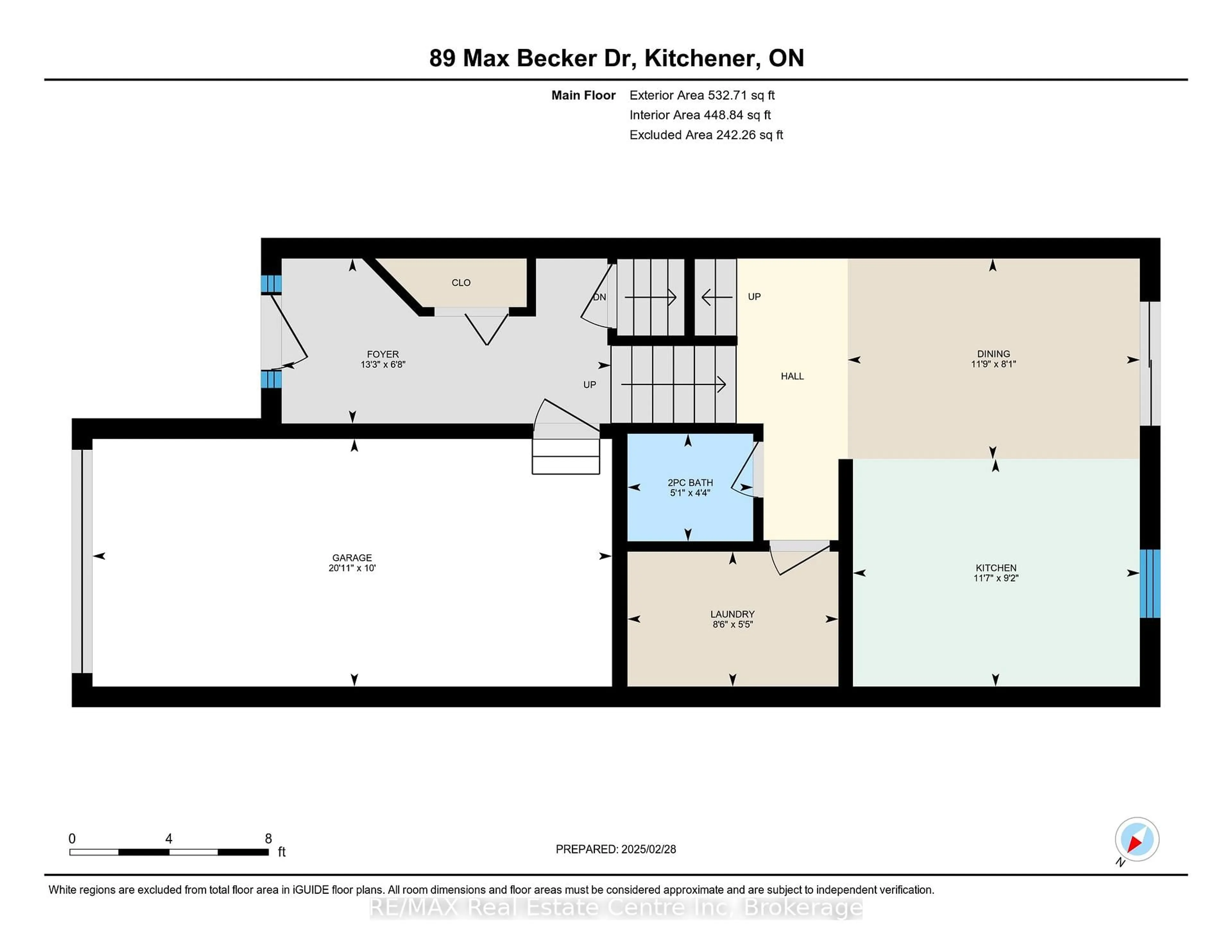 Floor plan for 89 Max Becker Dr, Kitchener Ontario N2E 3W2