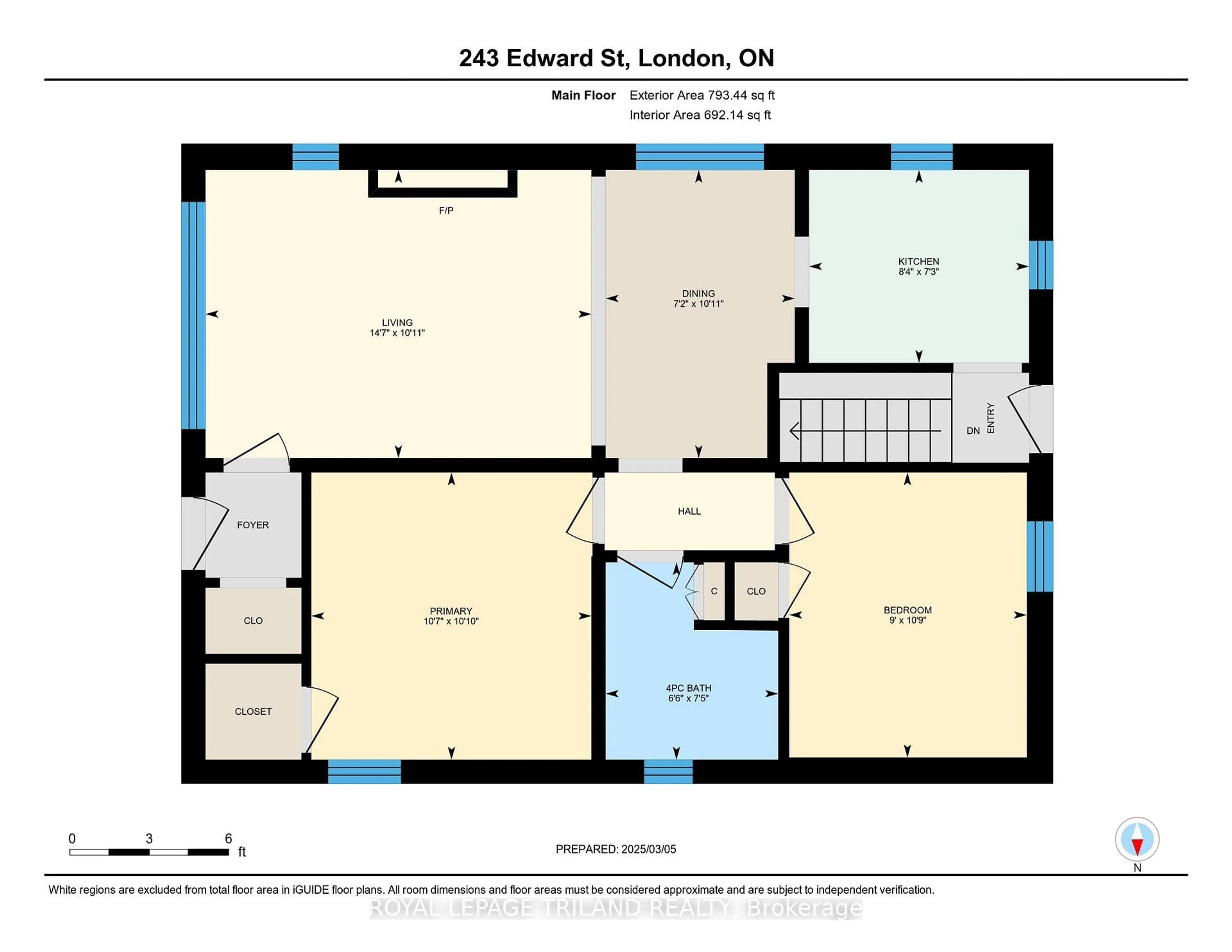 Floor plan for 243 Edward St, London Ontario N6C 3J5