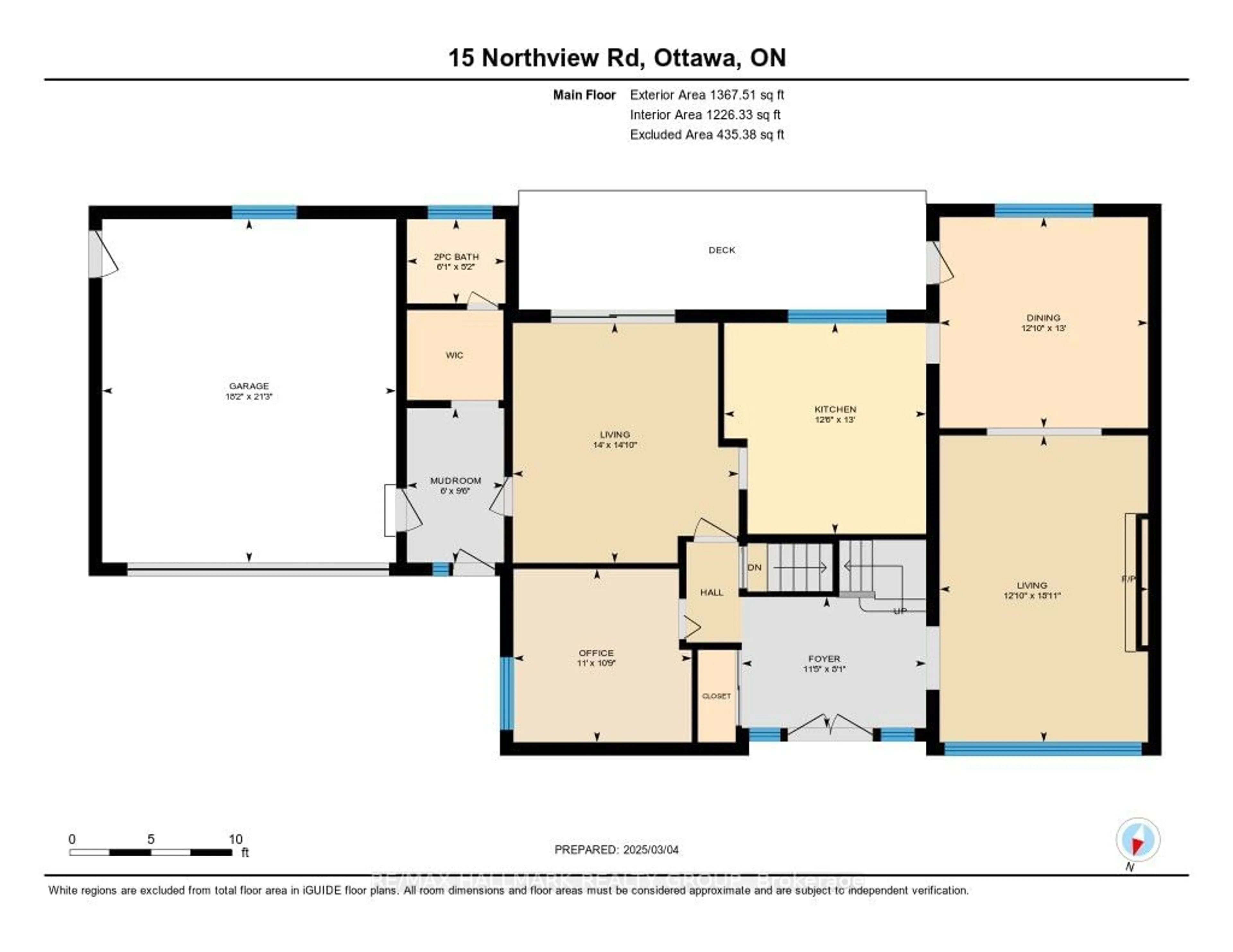 Floor plan for 15 Northview Rd, Cityview - Parkwoods Hills - Rideau Shore Ontario K2E 6A6