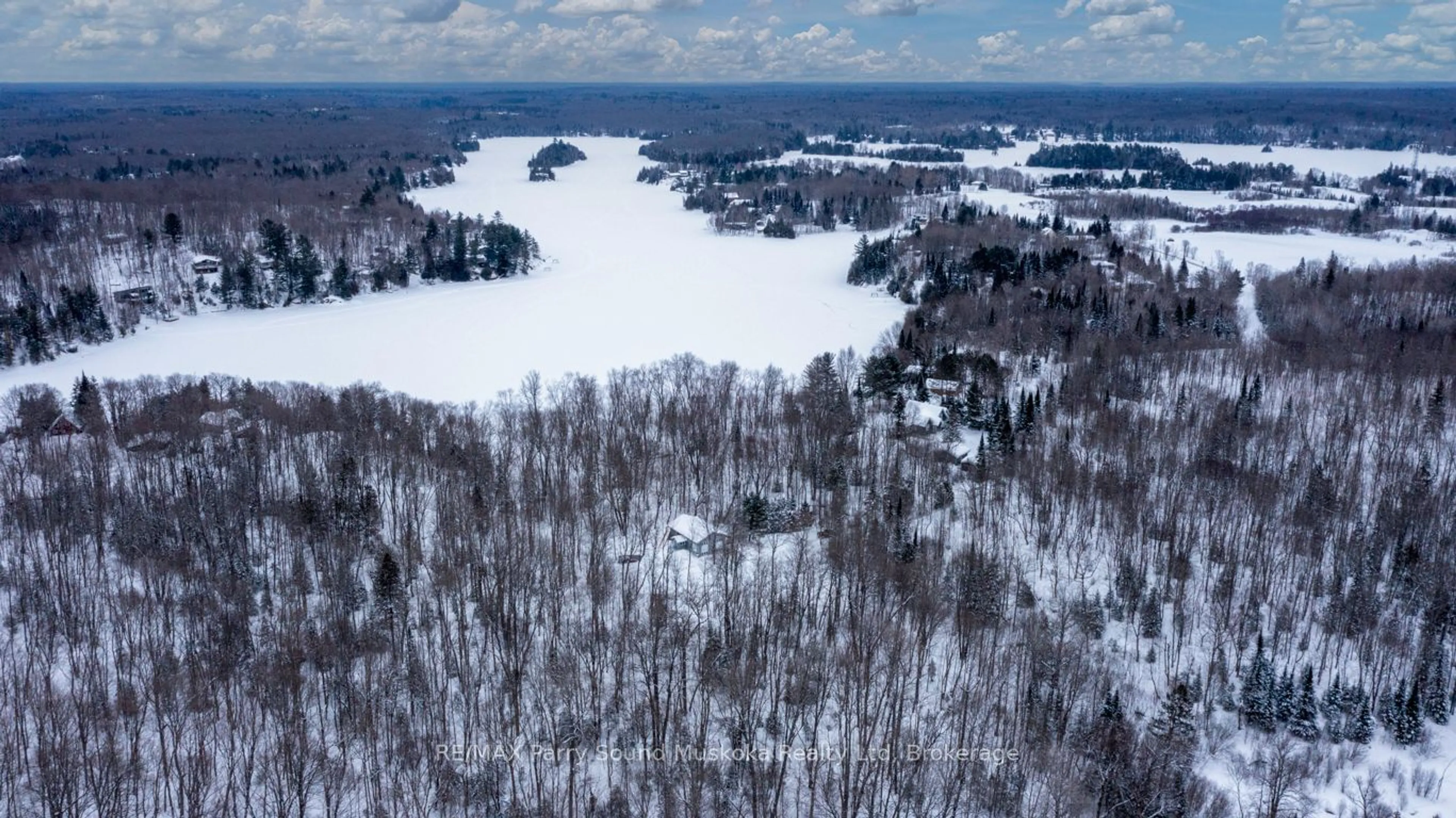 A pic from outside/outdoor area/front of a property/back of a property/a pic from drone, water/lake/river/ocean view for 494 Canning Rd, Whitestone Ontario P0A 1G0