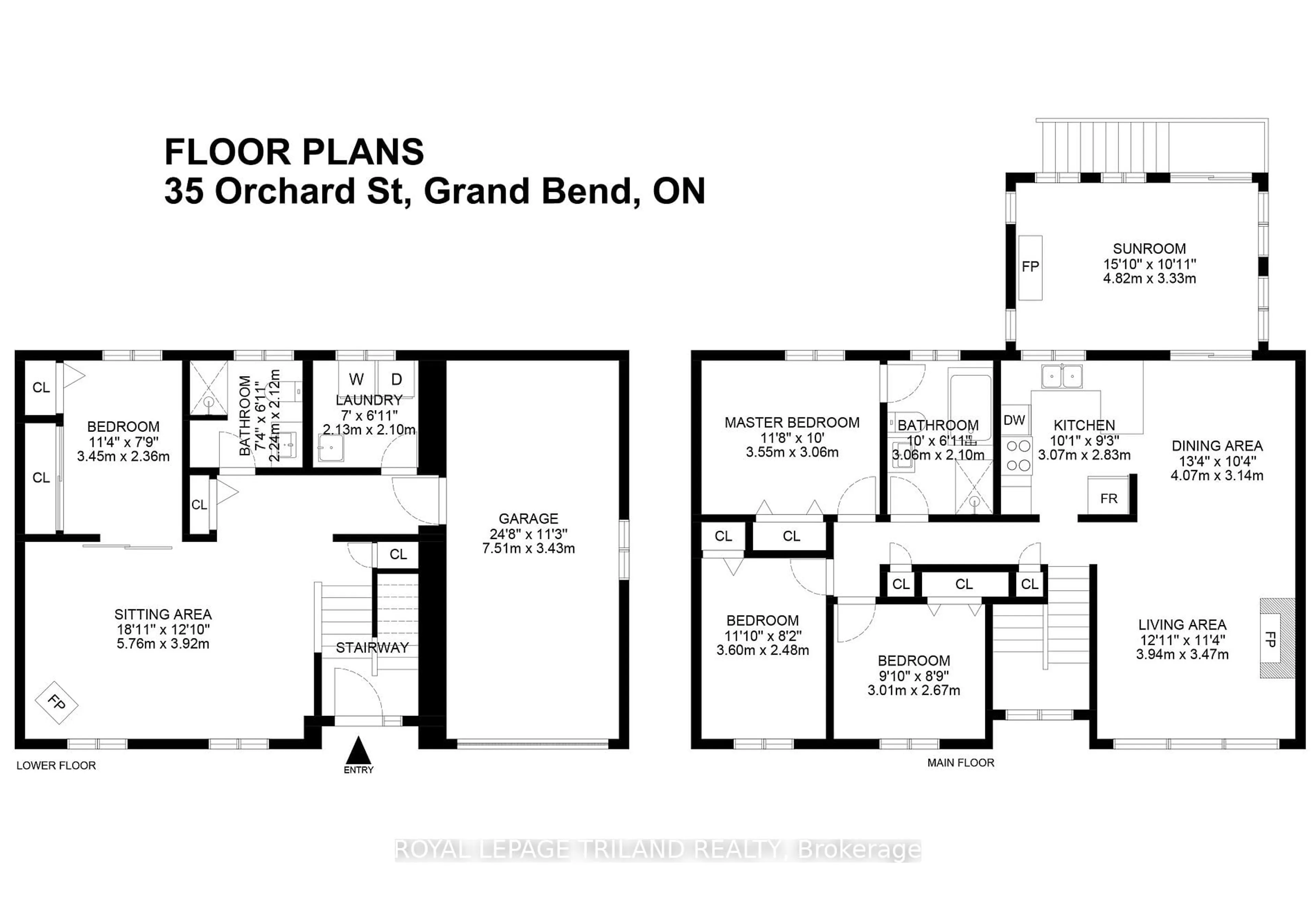 Floor plan for 35 Orchard Rd, Lambton Shores Ontario N0M 1T0