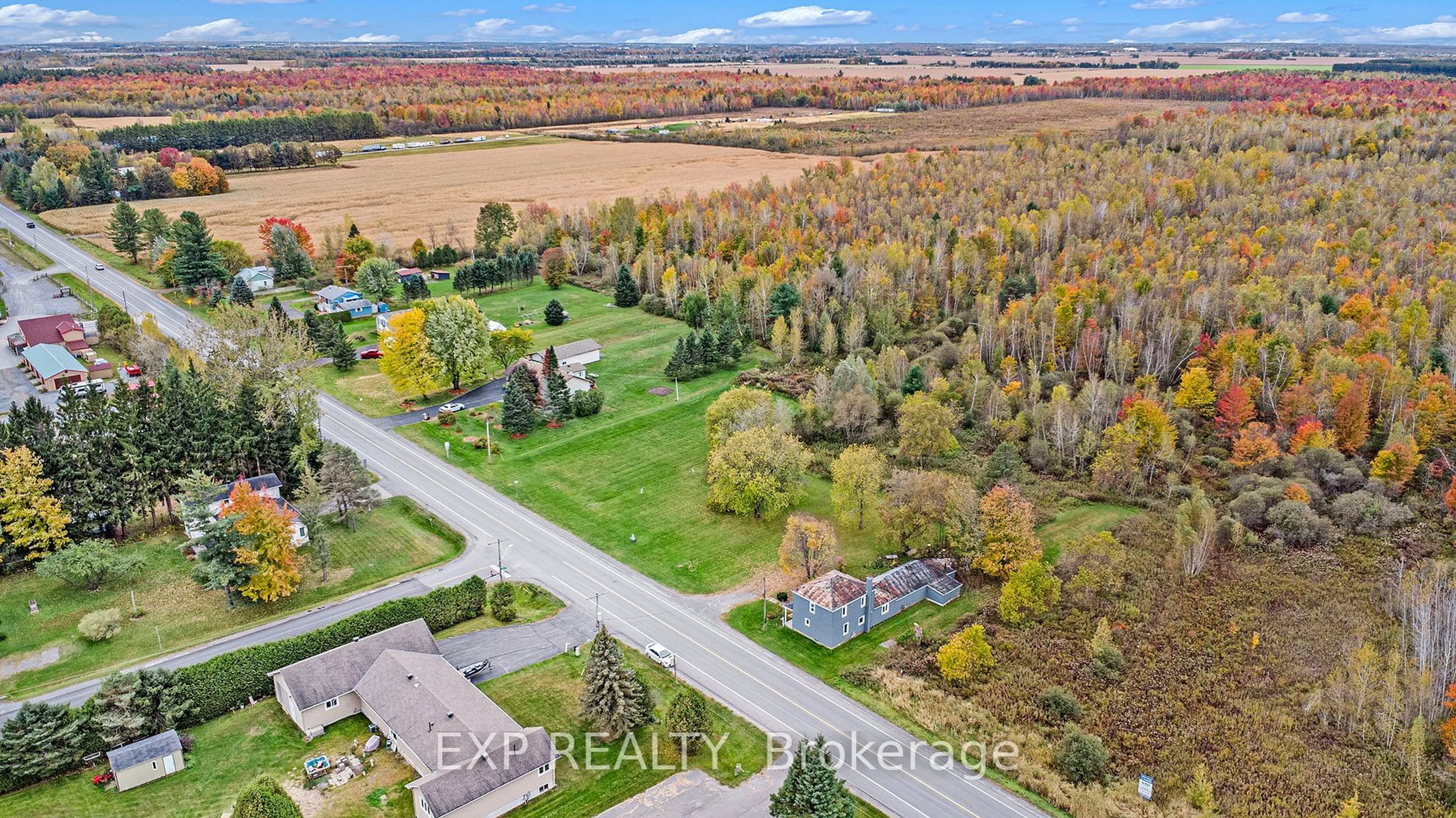 A pic from outside/outdoor area/front of a property/back of a property/a pic from drone, street for 620 LIMOGES Rd, The Nation Ontario K0A 2M0