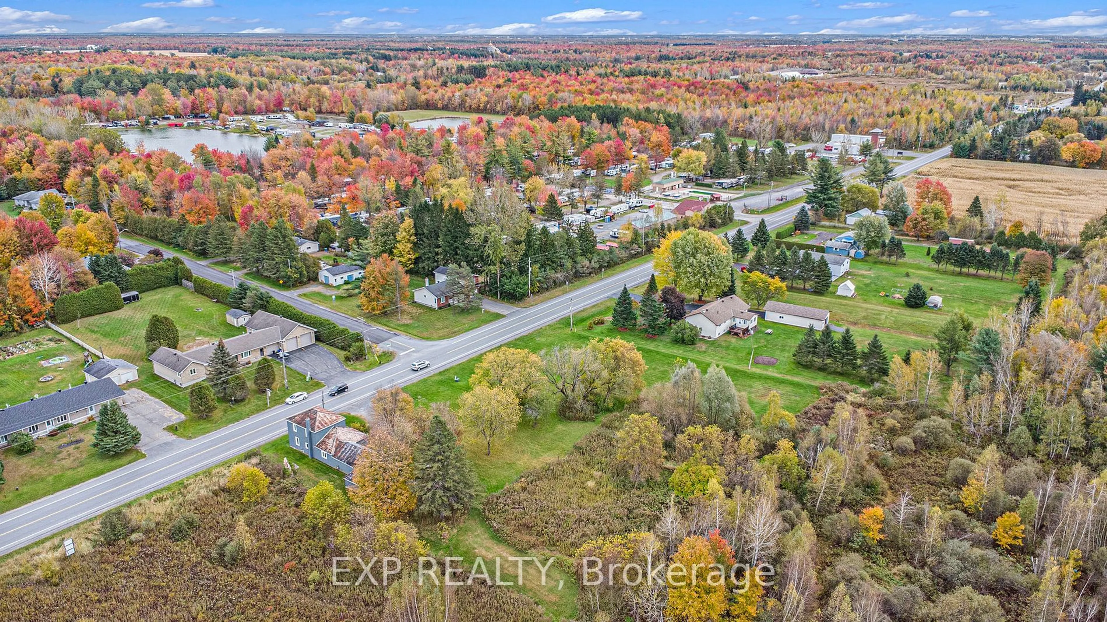 A pic from outside/outdoor area/front of a property/back of a property/a pic from drone, street for 620 LIMOGES Rd, The Nation Ontario K0A 2M0