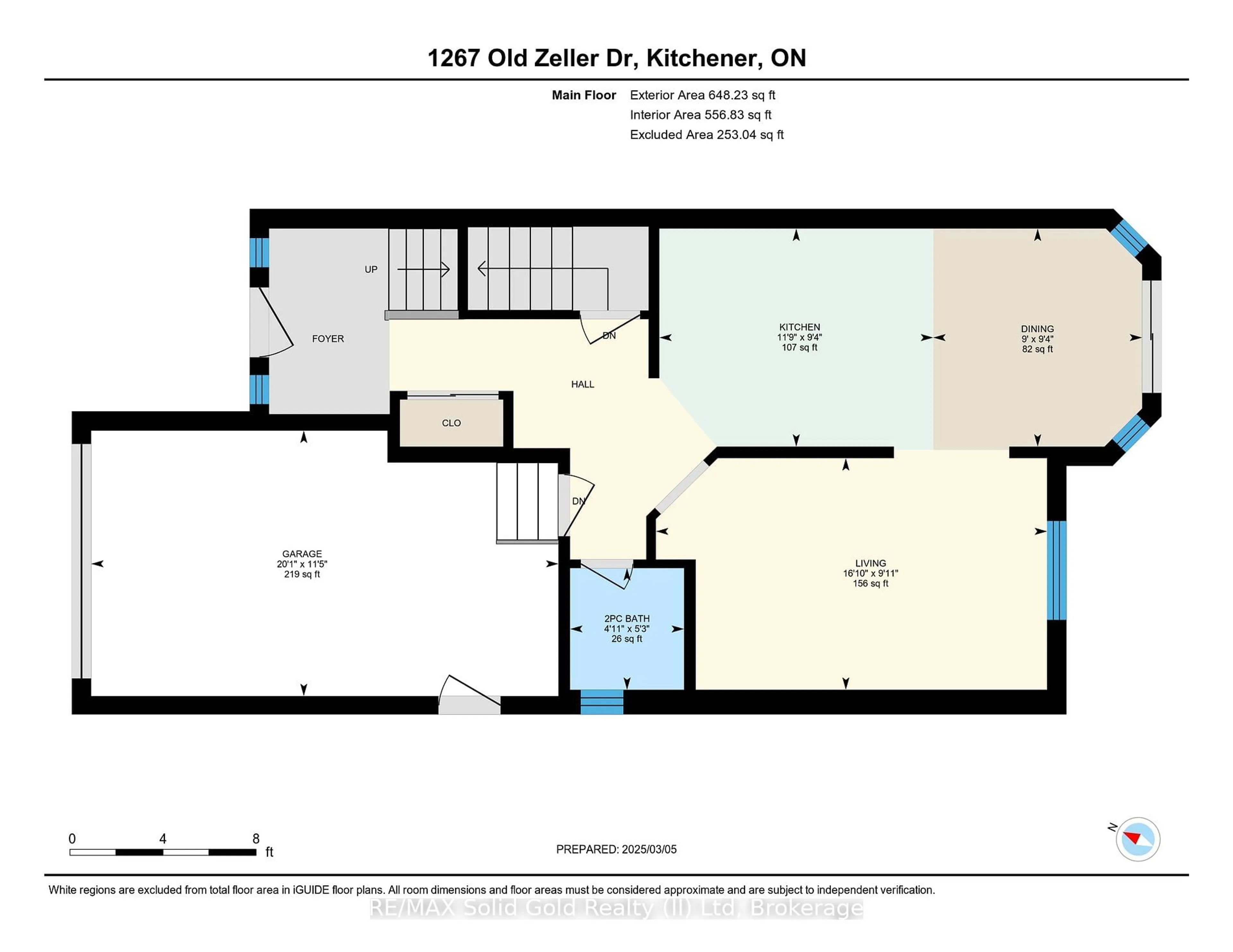 Floor plan for 1267 Old Zeller Dr, Kitchener Ontario N2A 0A2