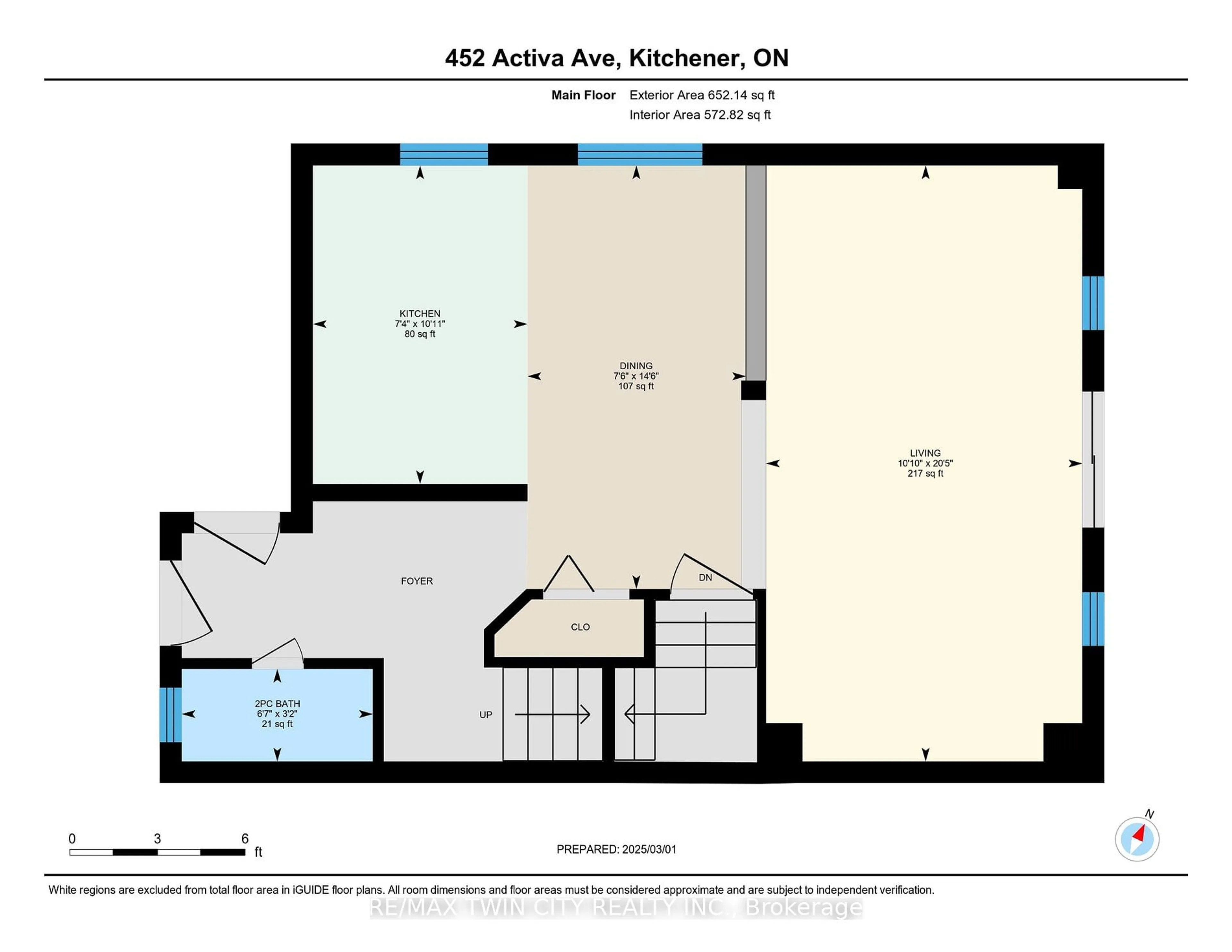 Floor plan for 452 Activa Ave, Kitchener Ontario N2E 4B9