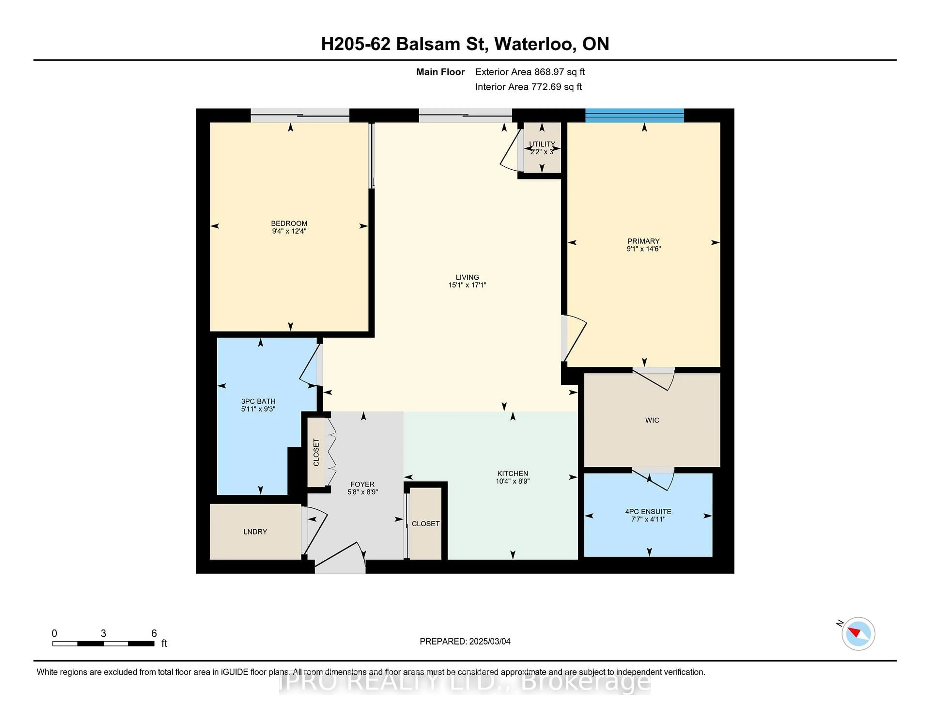 Floor plan for 62 Balsam St #H205, Waterloo Ontario N2L 3H2