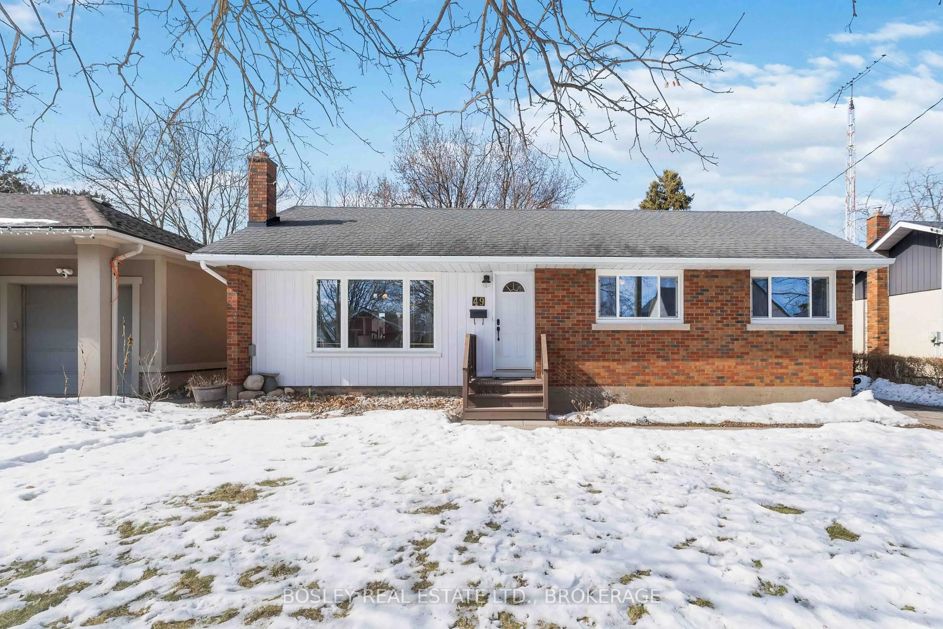 Home with brick exterior material, street for 49 Aquadale Dr, St. Catharines Ontario L2N 3R9