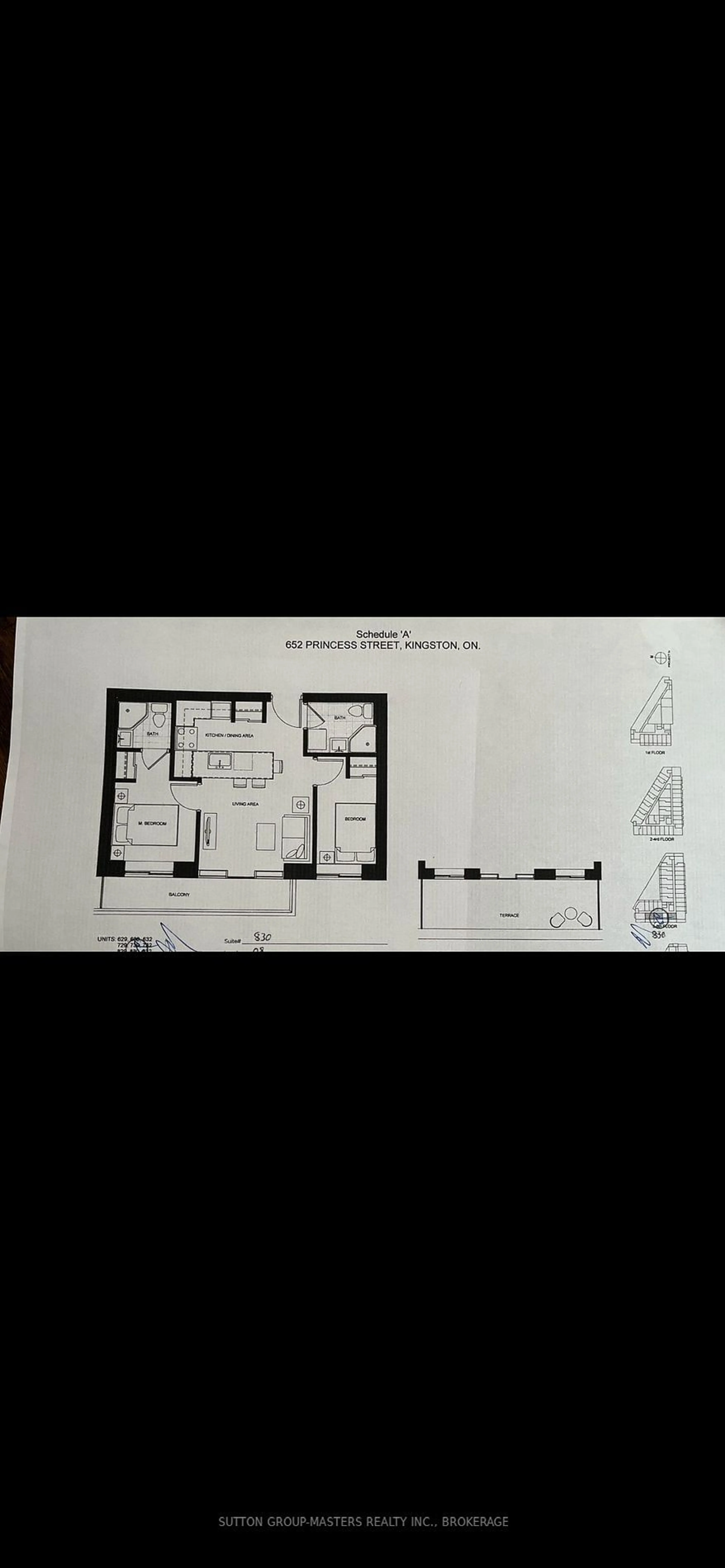 Floor plan for 652 Princess St #830, Kingston Ontario K7L 1E5