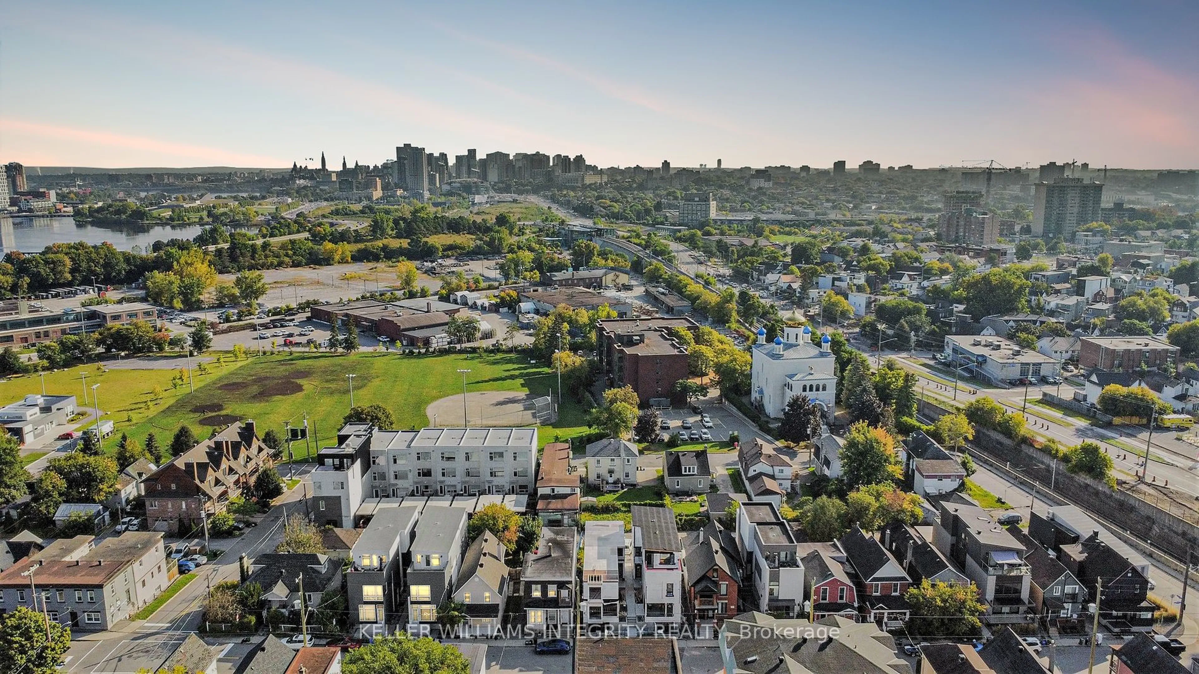 A pic from outside/outdoor area/front of a property/back of a property/a pic from drone, city buildings view from balcony for 111 Carruthers Ave, West Centre Town Ontario K1Y 1N4